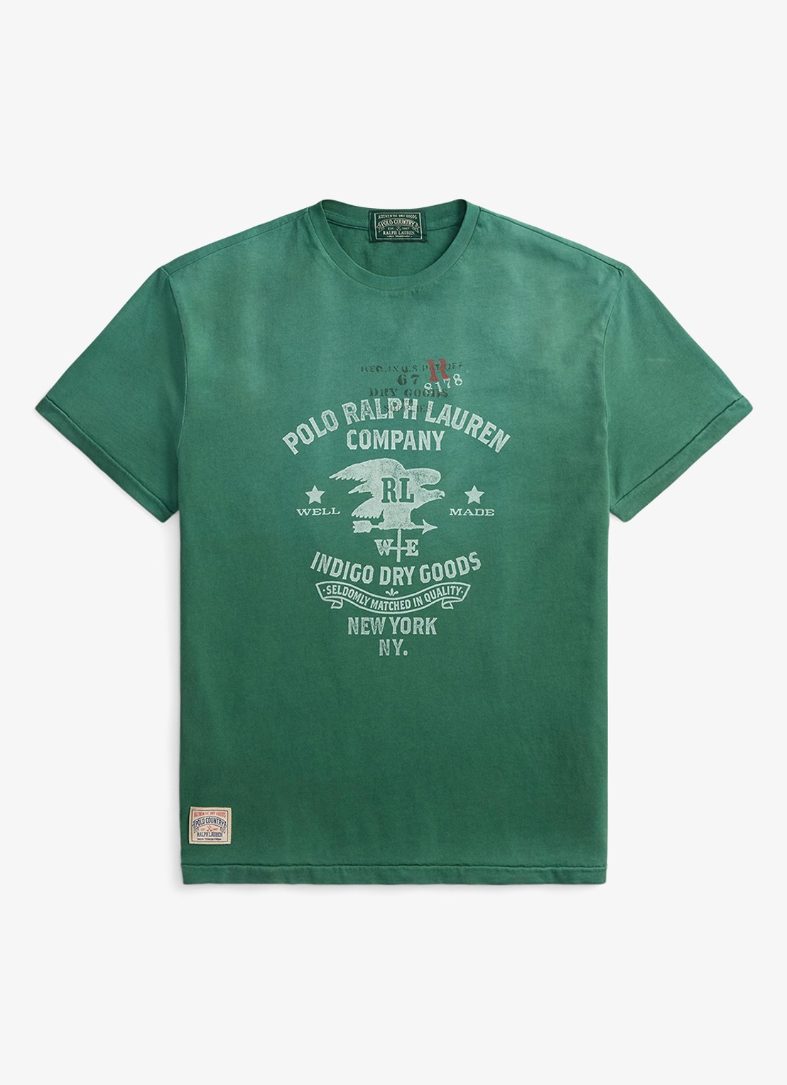 Ralph Lauren T-shirt met print - voorkant 3 antique green-2xrt