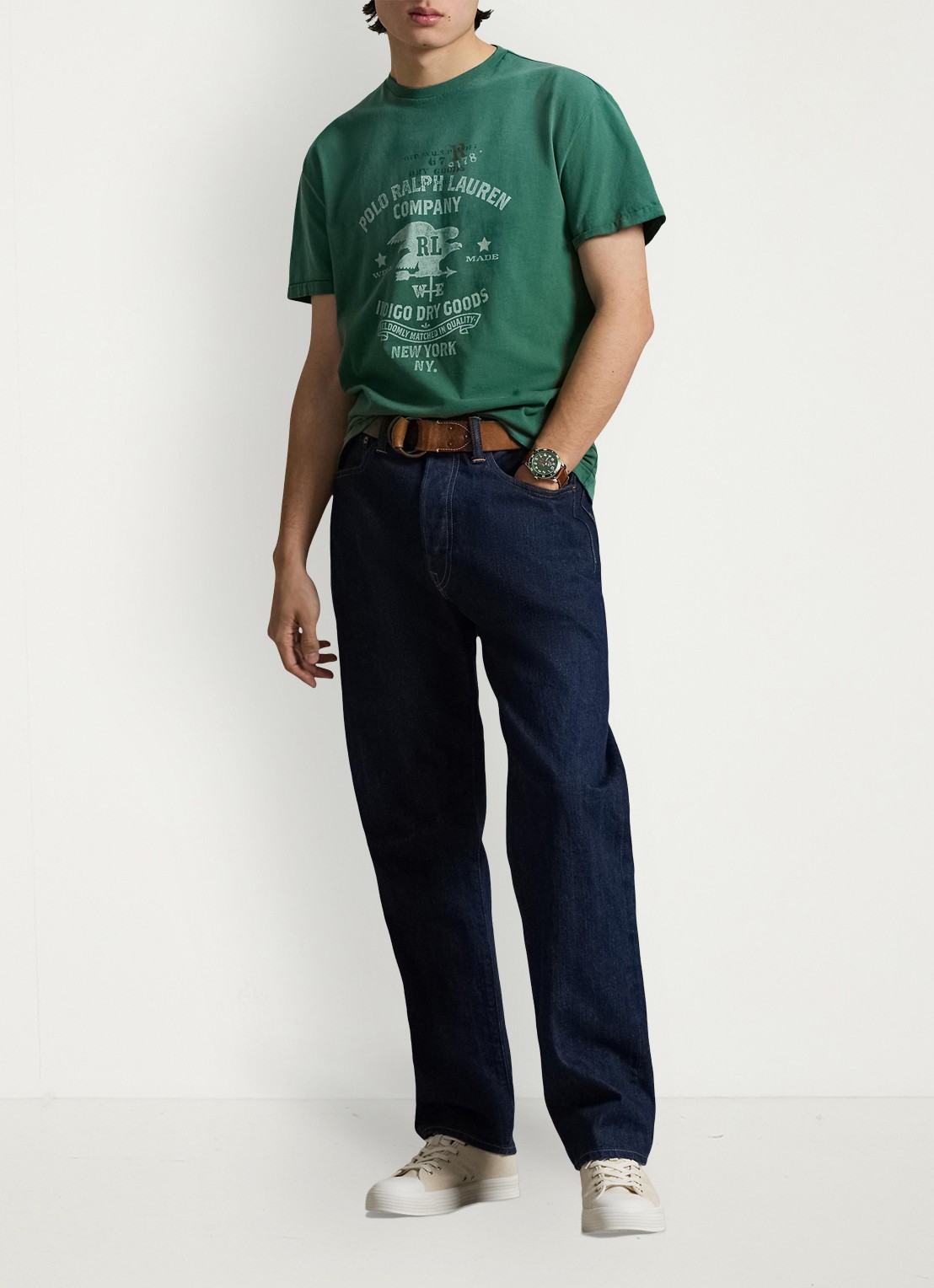 Ralph Lauren T-shirt met print - voorkant 4 antique green-2xrt