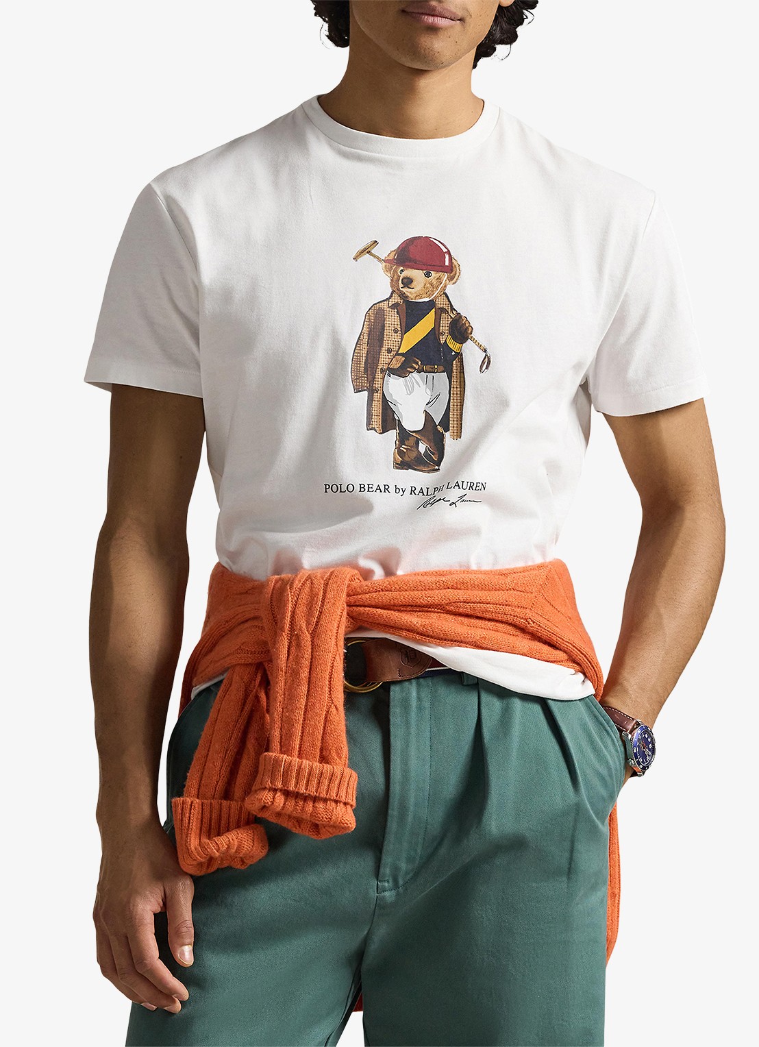 Ralph Lauren T-shirt met print - detail white society / wit