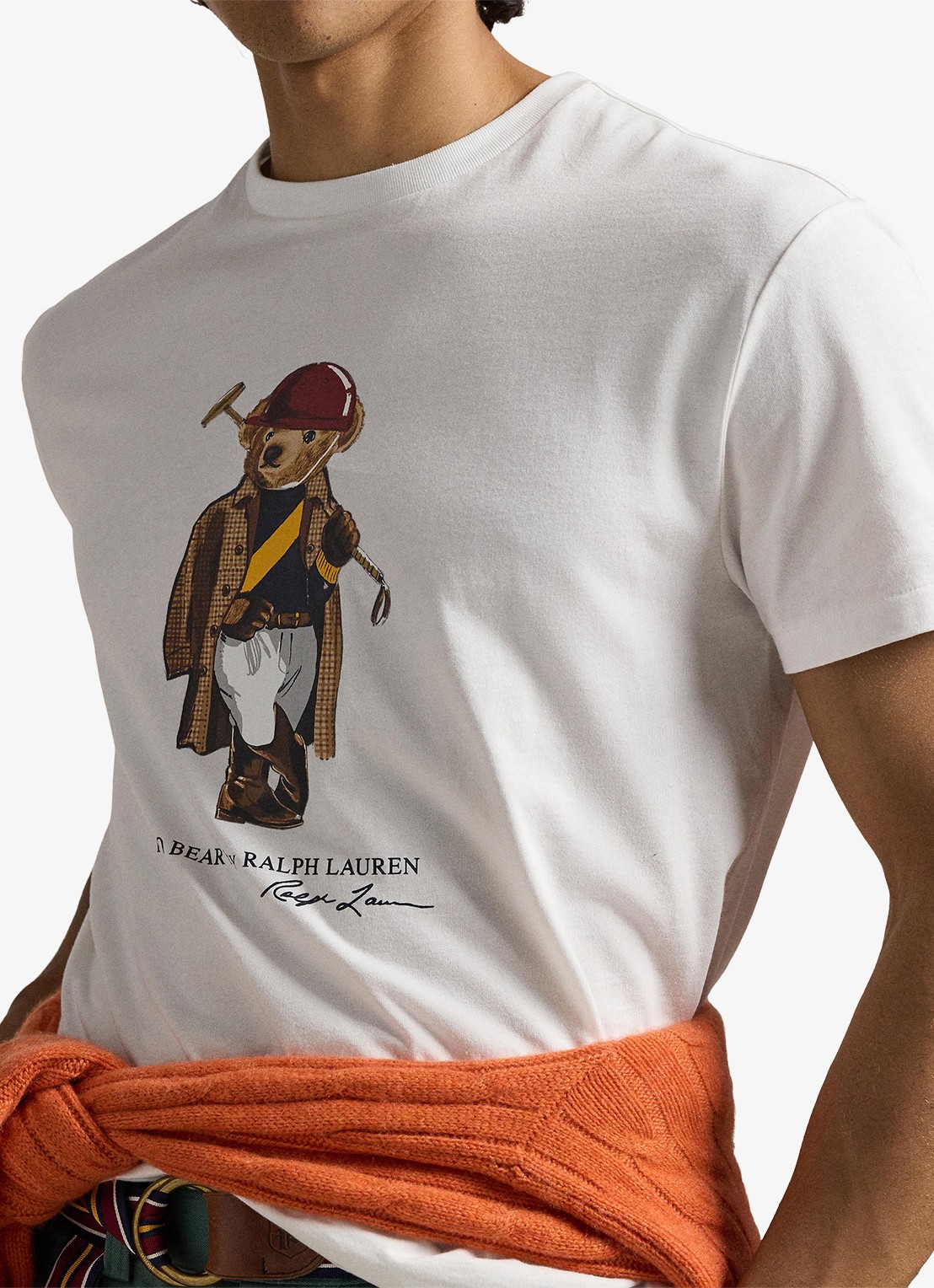 Ralph Lauren T-shirt met print - detail 2 white society / wit