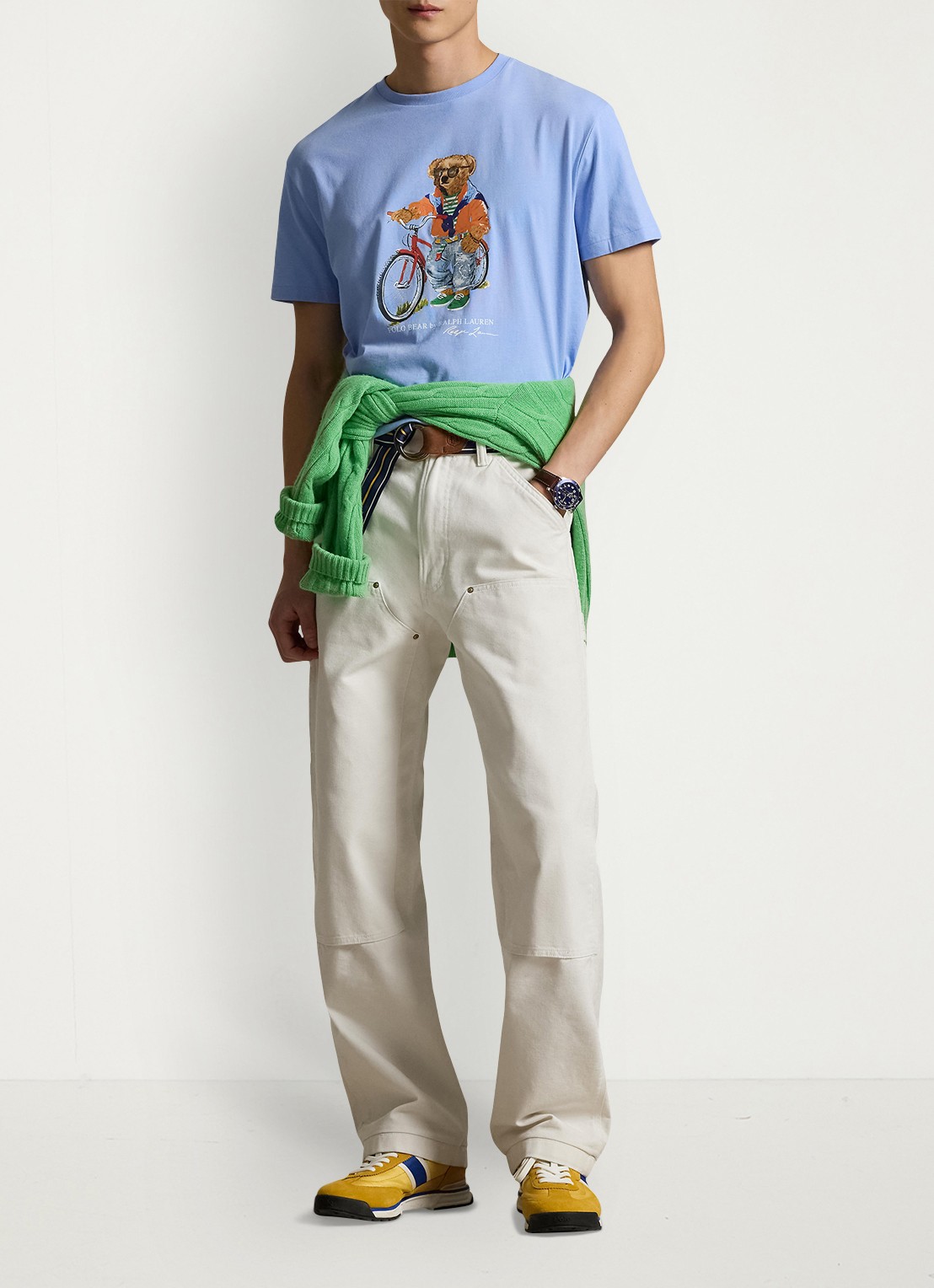Ralph Lauren T-shirt met print - voorkant 2 austin blue-summer bear-zyh7