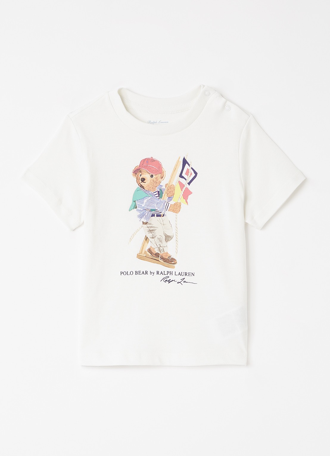 Ralph Lauren T-shirt met print - voorkant gebroken wit