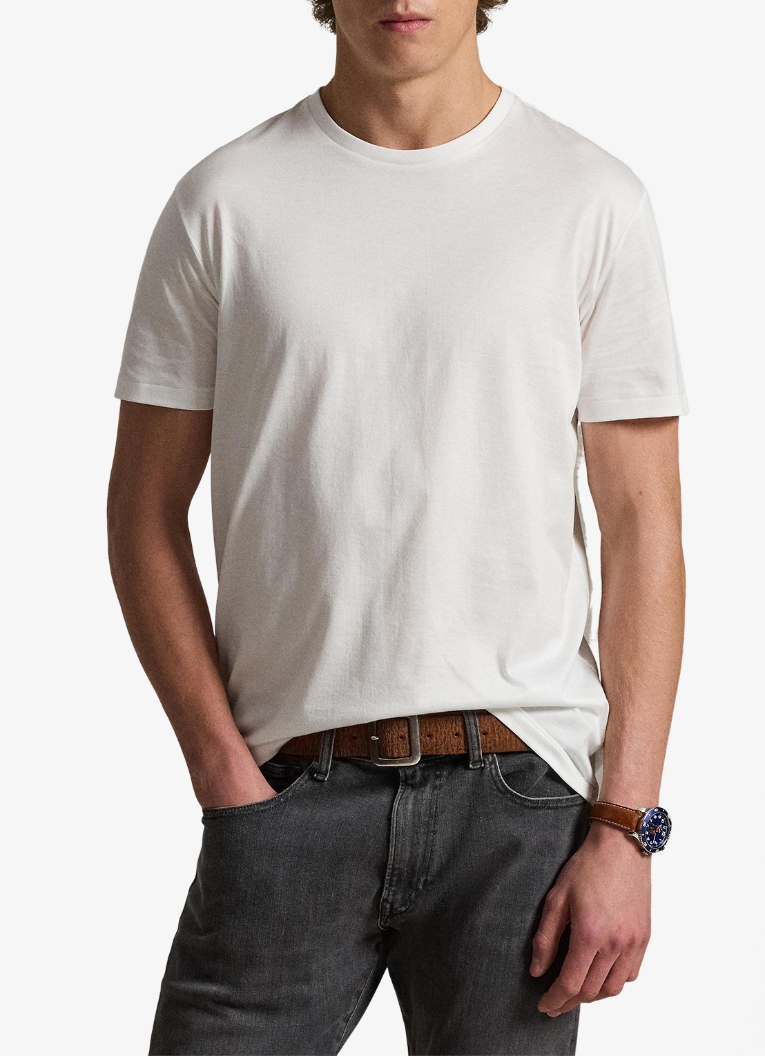 Ralph Lauren T-shirt met ronde hals - voorkant 4 white / wit