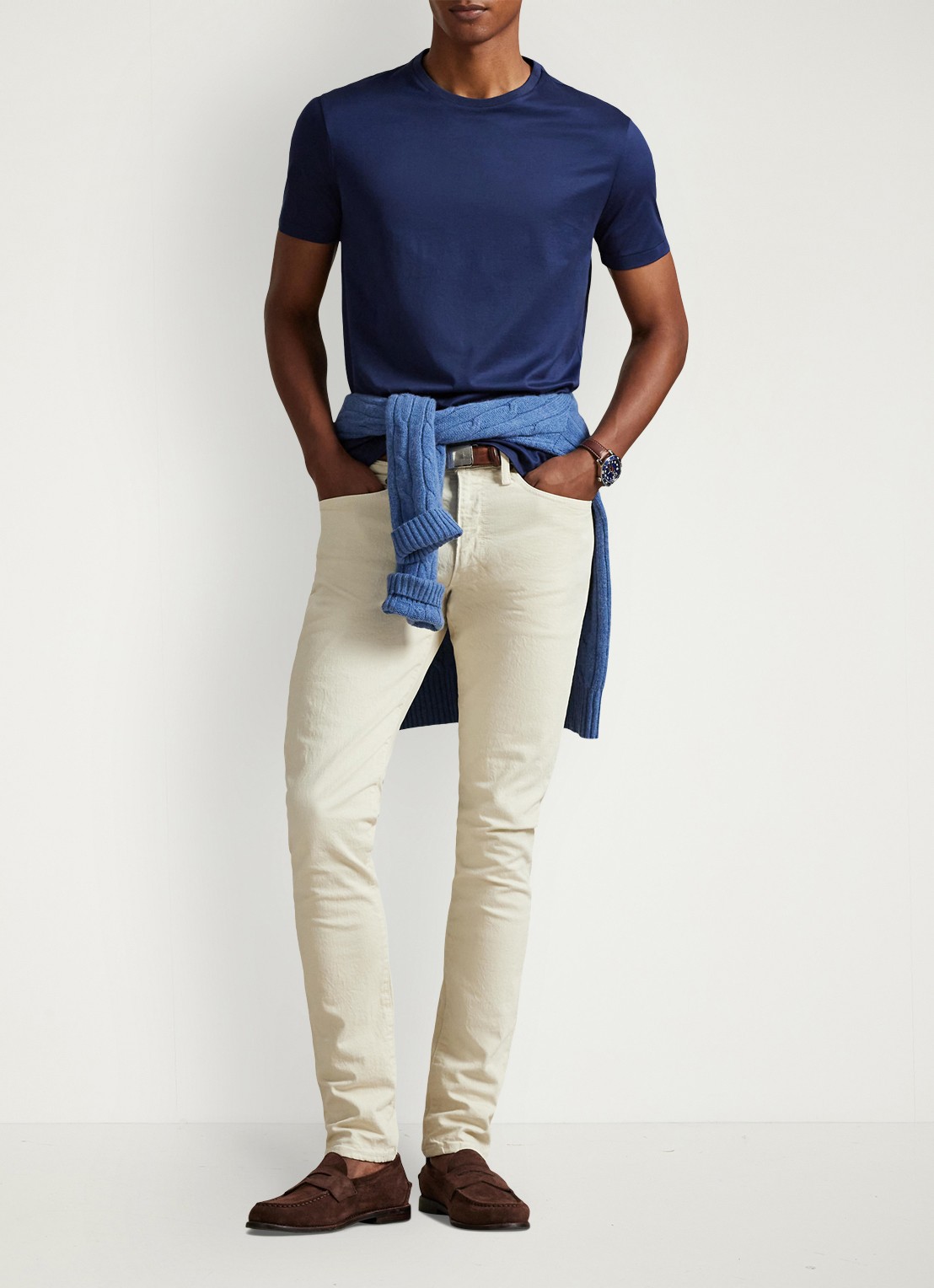 Ralph Lauren T-shirt met ronde hals - voorkant 2 donkerblauw