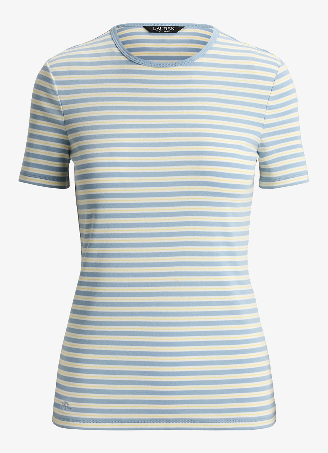 Ralph Lauren T-shirt met streepprint - voorkant 2 blue note multi / blauw