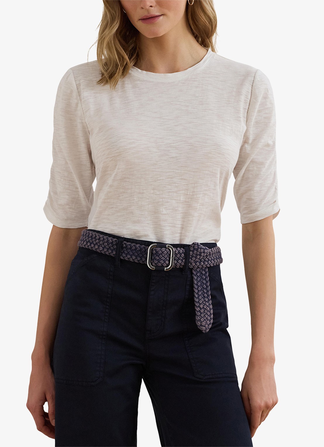 Ralph Lauren T-shirt met stretch - detail 3 wit