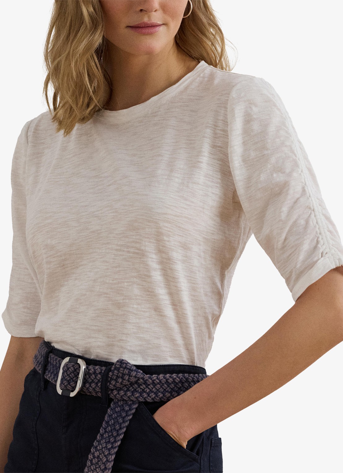 Ralph Lauren T-shirt met stretch - detail 4 wit