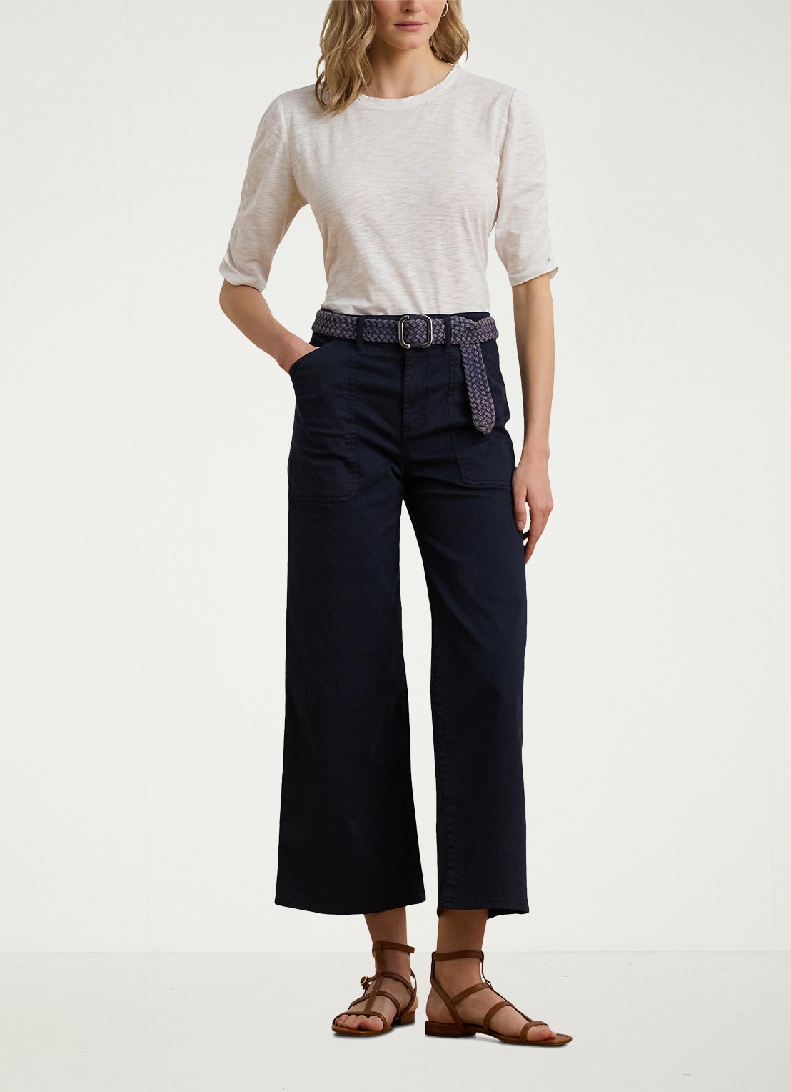 Ralph Lauren T-shirt met stretch - voorkant 2 wit