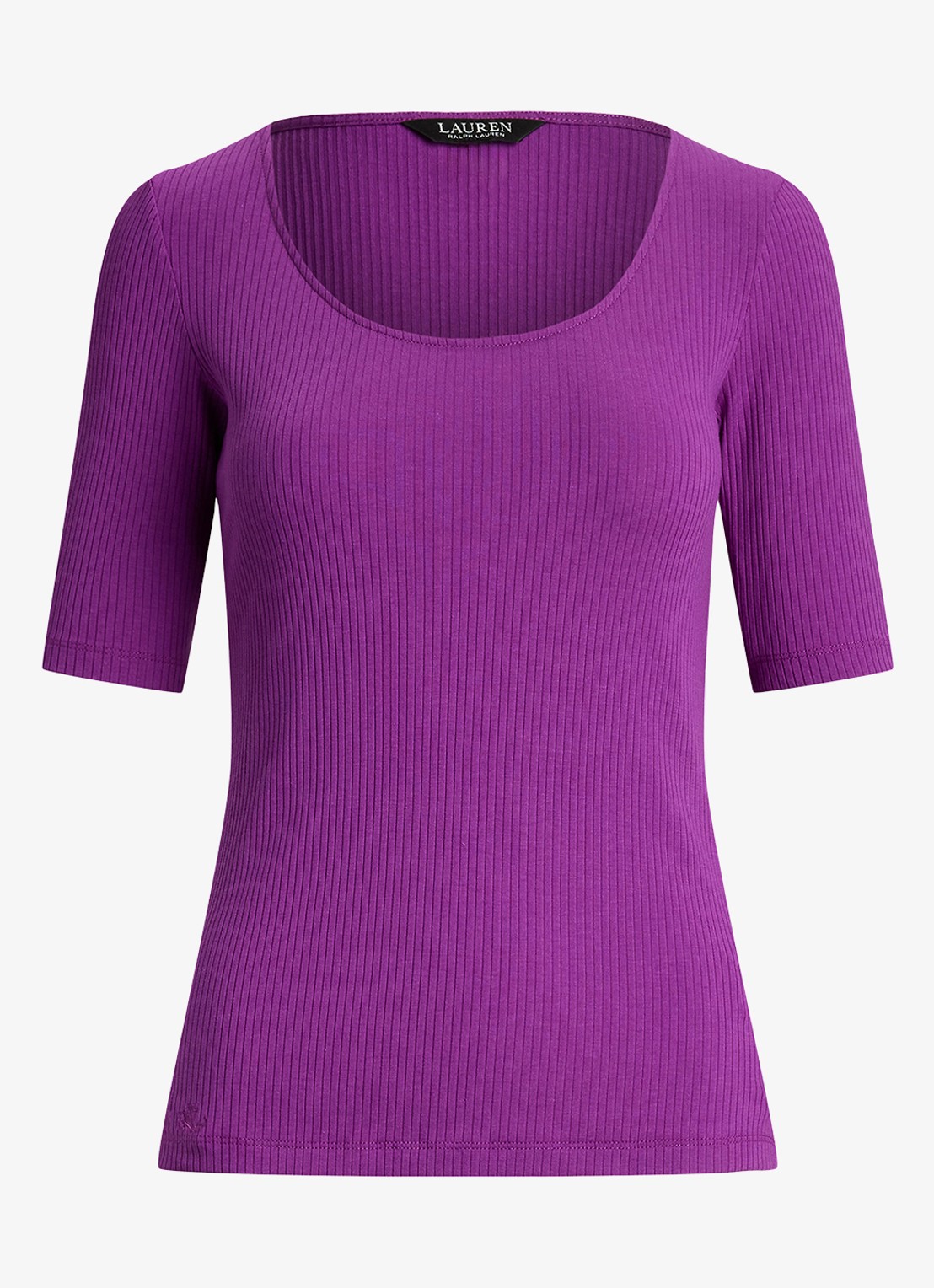 Ralph Lauren T-shirt met stretch - voorkant 4 purple dawn / paars