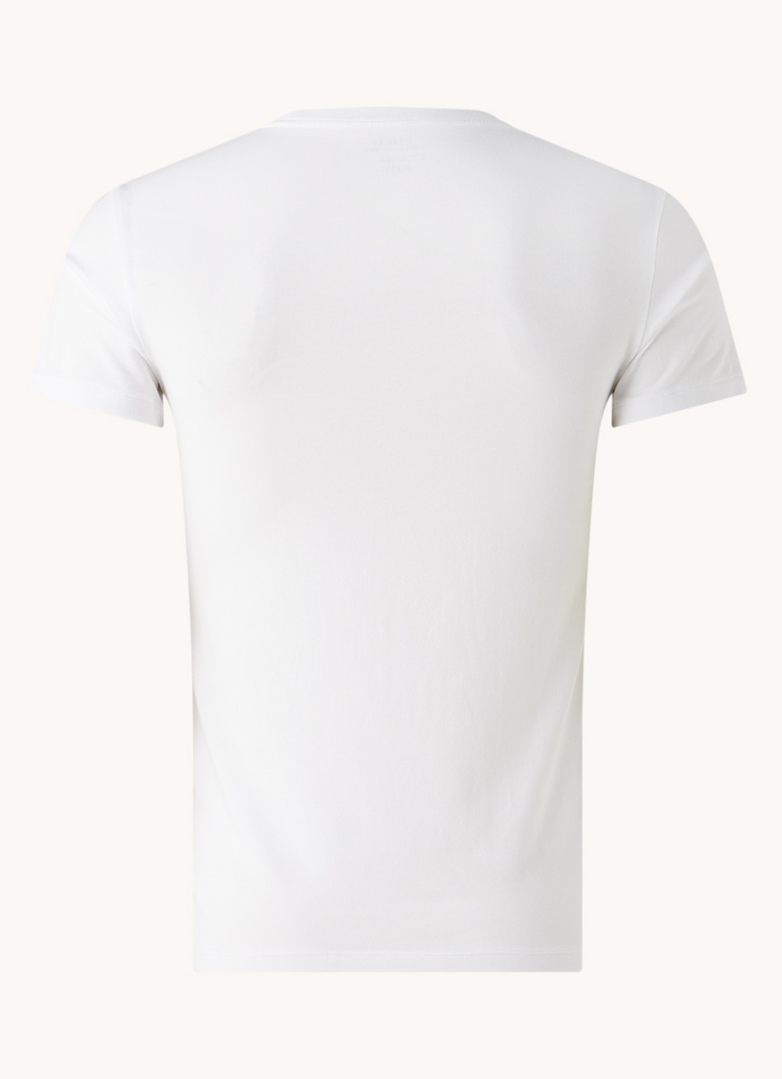 Ralph Lauren T-shirt van katoen in 2-pack - achterkant 2 wit