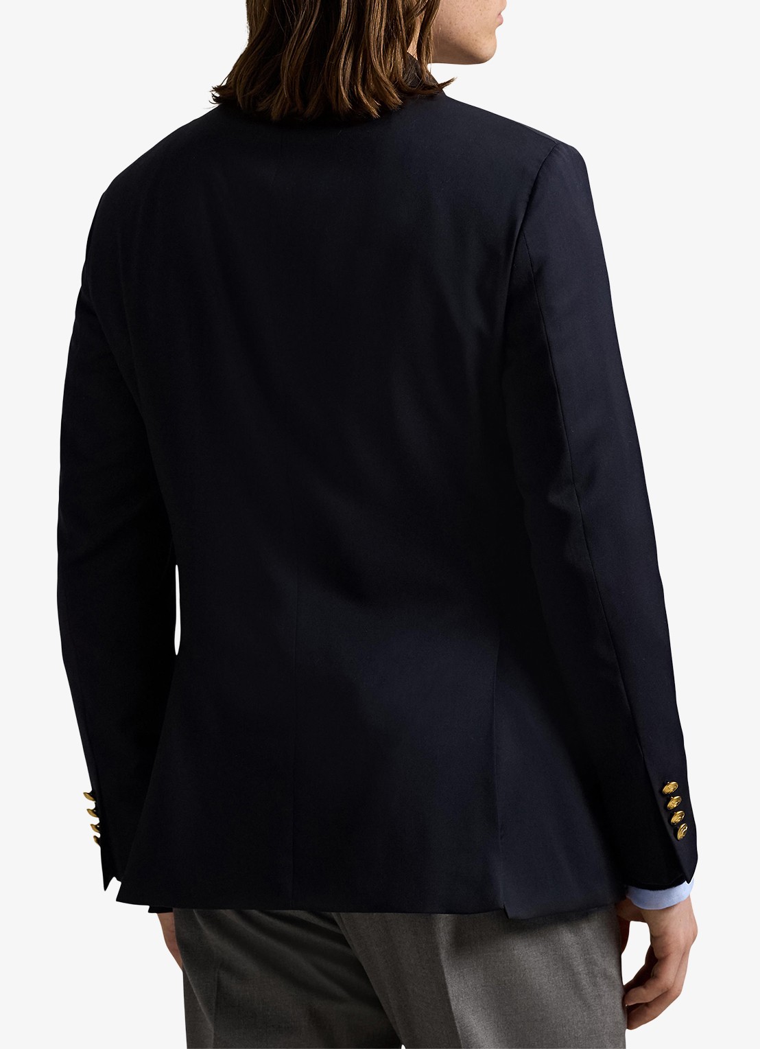 Ralph Lauren Tailored fit colbert van wol met klepzakken - achterkant 3 classic navy / donkerblauw