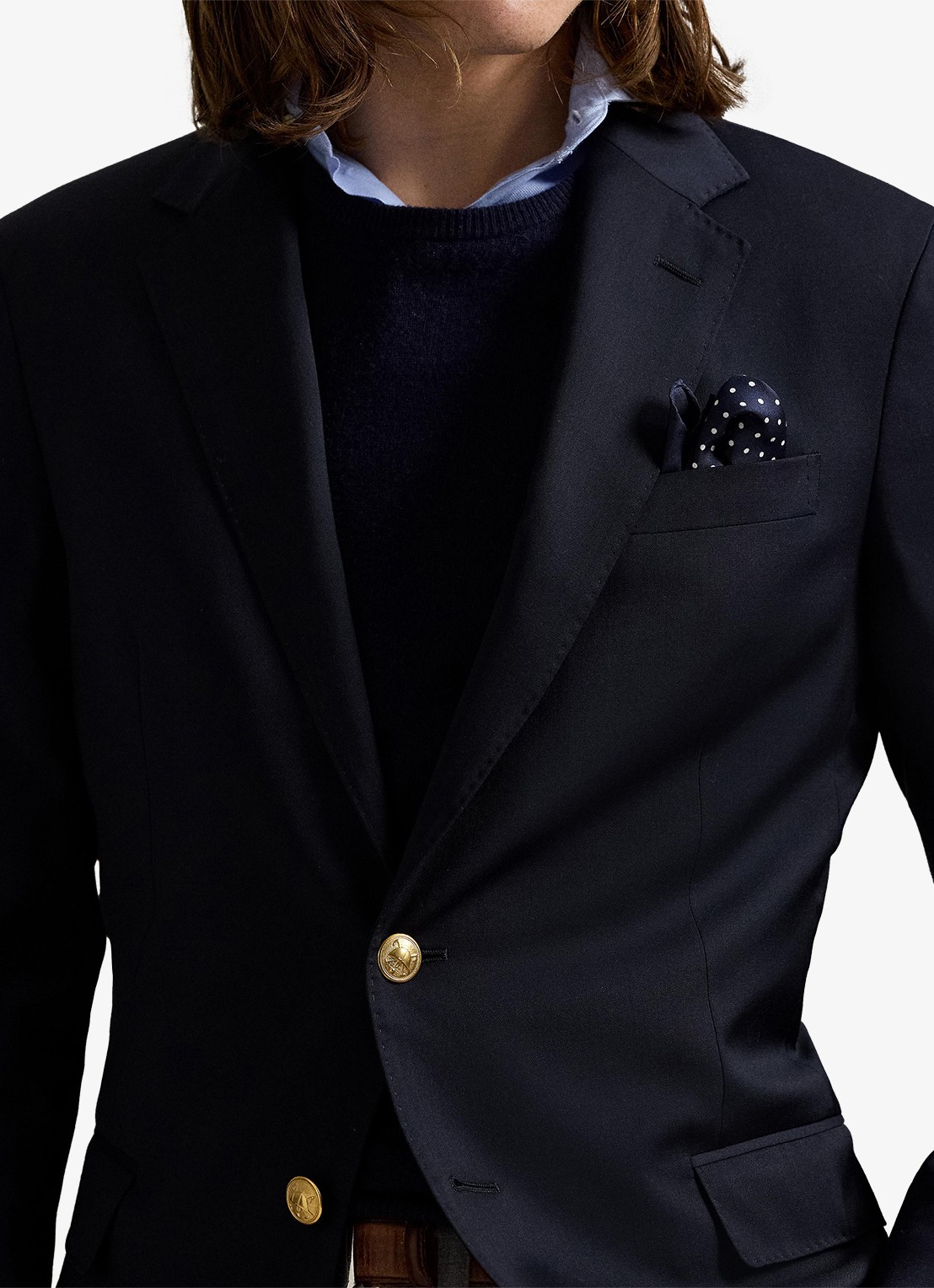 Ralph Lauren Tailored fit colbert van wol met klepzakken - detail 5 classic navy / donkerblauw