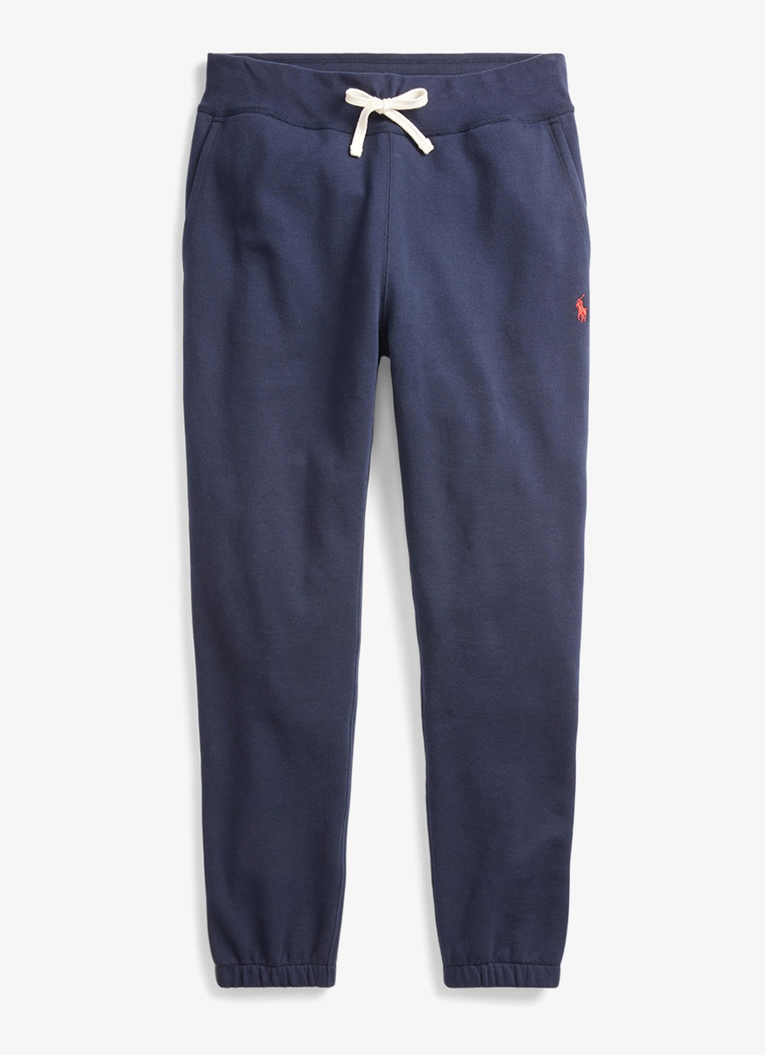 Ralph Lauren Tapered fit cropped joggingbroek met logoborduring - voorkant 2 cruise navy / blauw