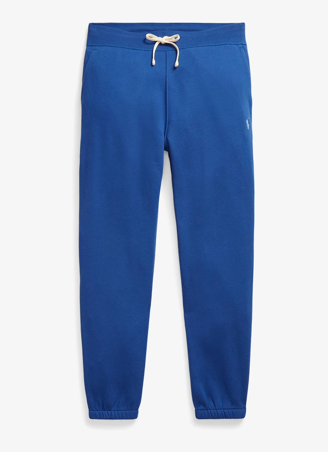 Ralph Lauren Tapered fit cropped joggingbroek met logoborduring - voorkant 2 blue yacht / blauw