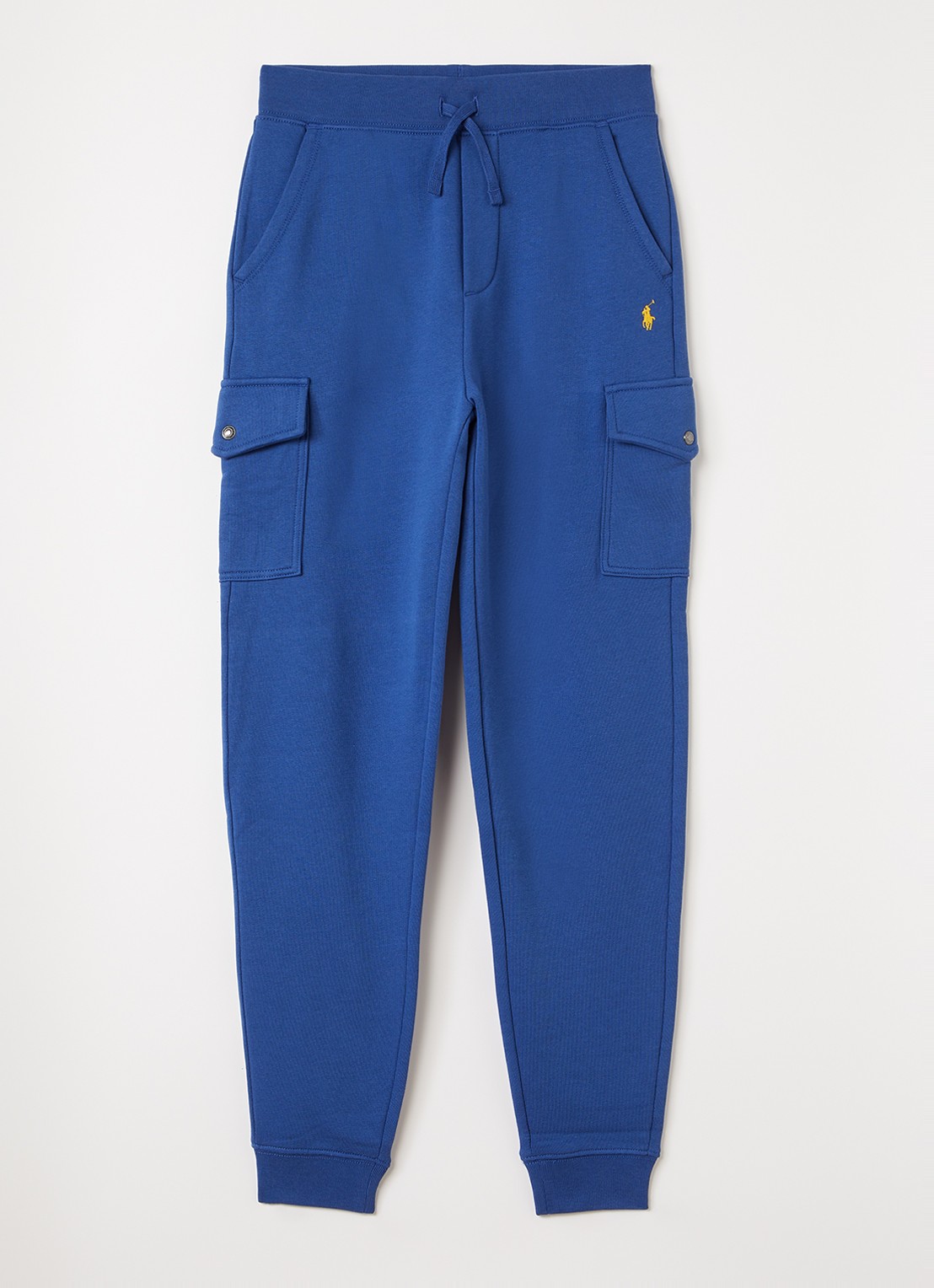 Ralph Lauren Tapered fit joggingbroek met klepzakken - voorkant blauw