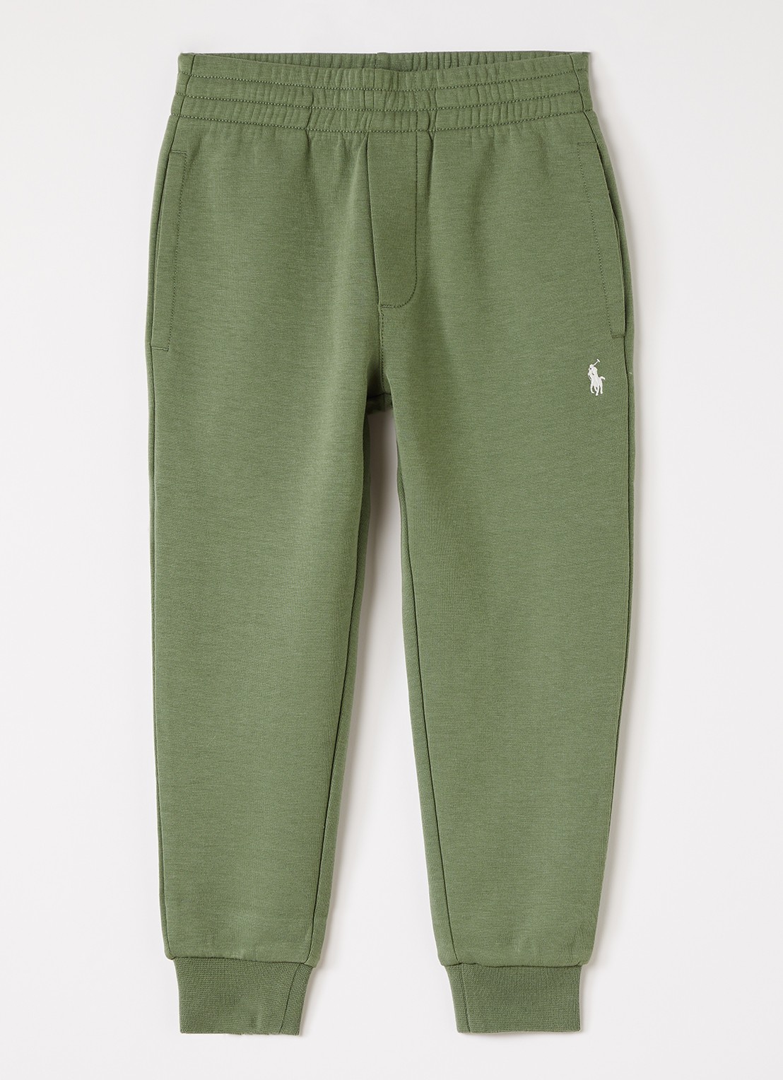 Ralph Lauren Tapered fit joggingbroek met logoborduring - voorkant 2 legergroen