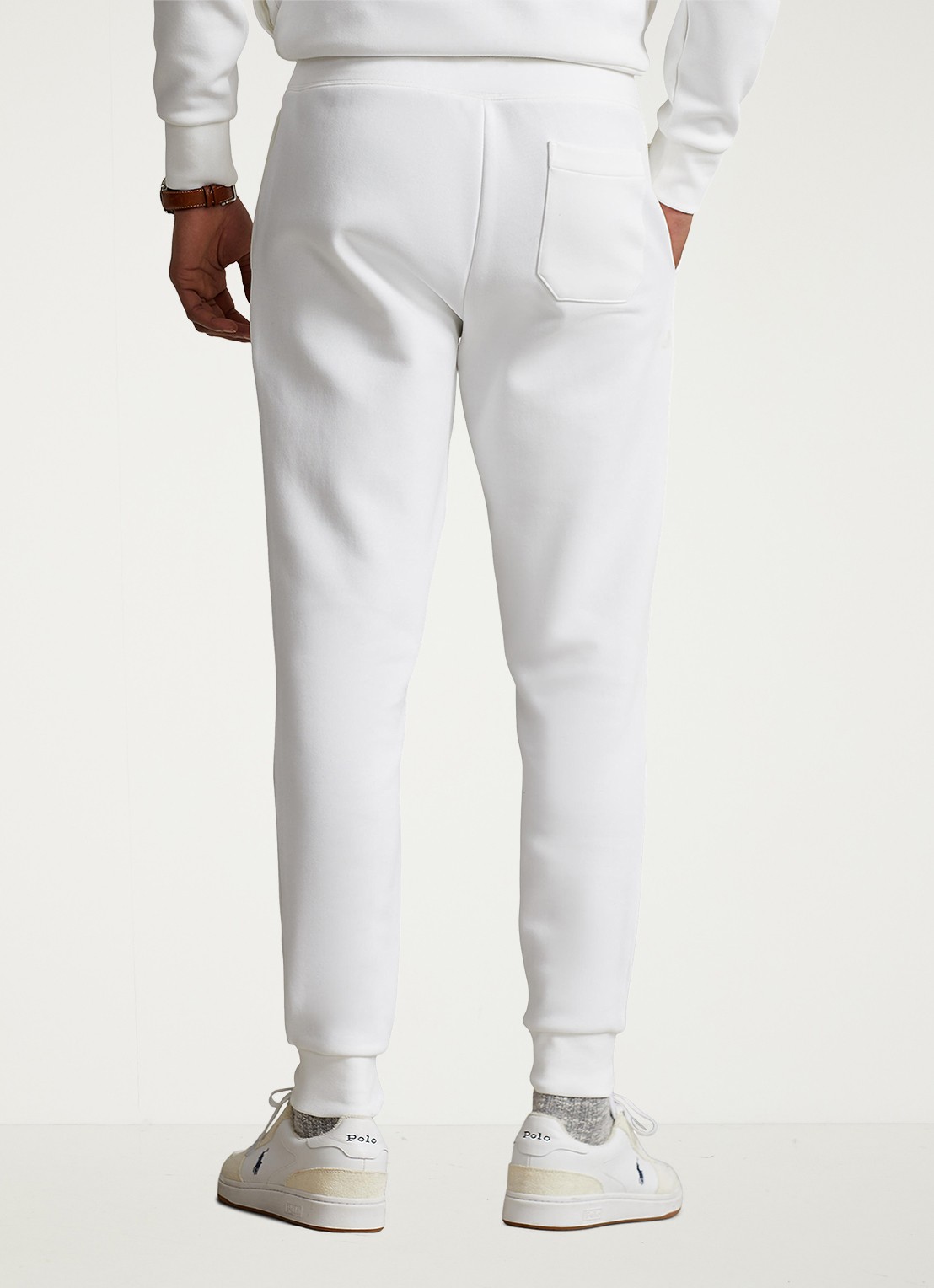 Ralph Lauren Tapered fit joggingbroek met logoborduring - achterkant 4 white / wit