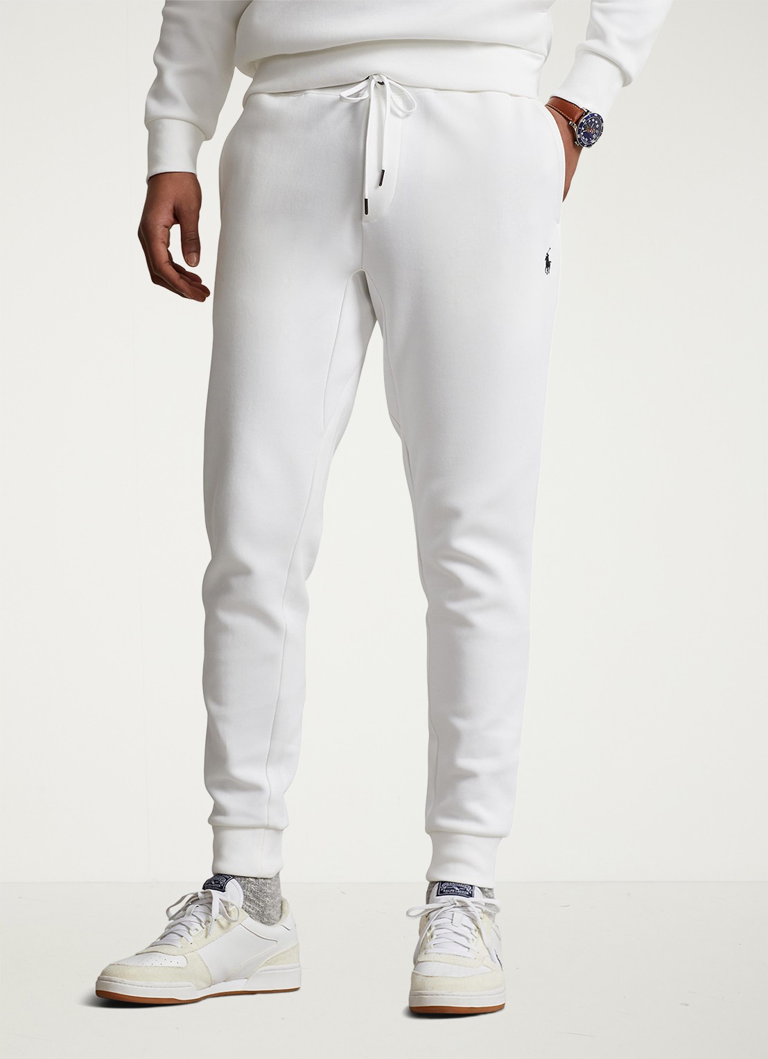 Ralph Lauren Tapered fit joggingbroek met logoborduring - detail 7 white / wit