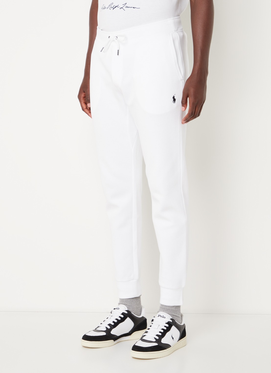 Ralph Lauren Tapered fit joggingbroek met logoborduring - detail 8 white / wit
