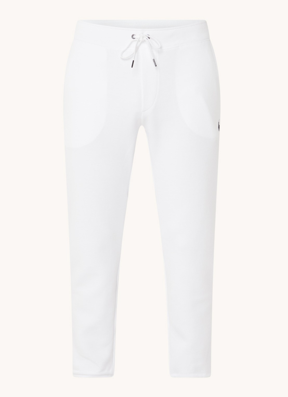 Ralph Lauren Tapered fit joggingbroek met logoborduring - voorkant 3 white / wit