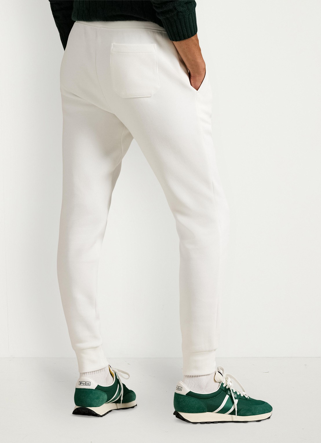 Ralph Lauren Tapered fit joggingbroek met logoborduring - achterkant 6 white / wit