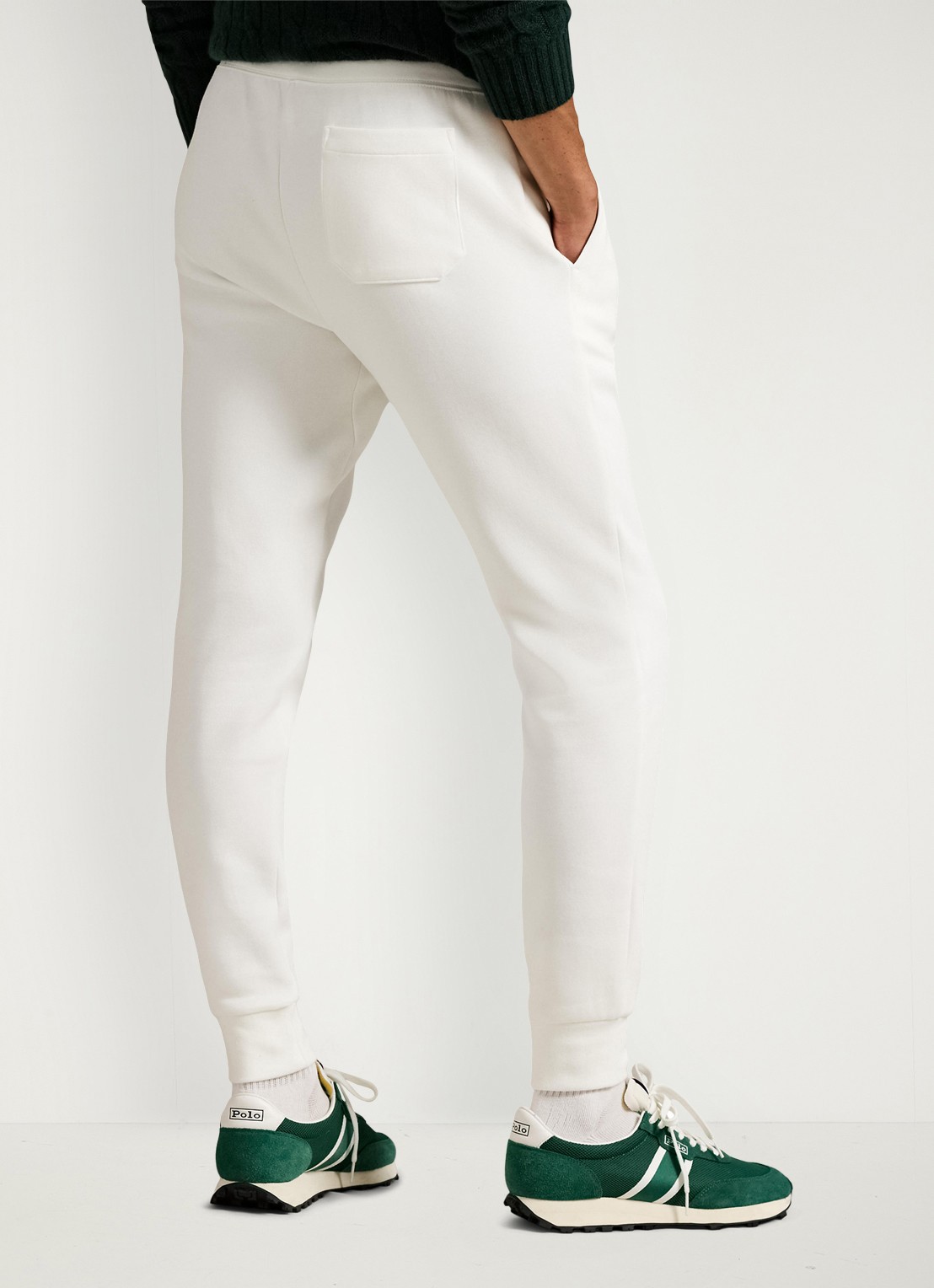 Ralph Lauren Tapered fit joggingbroek met logoborduring - achterkant 5 white / wit