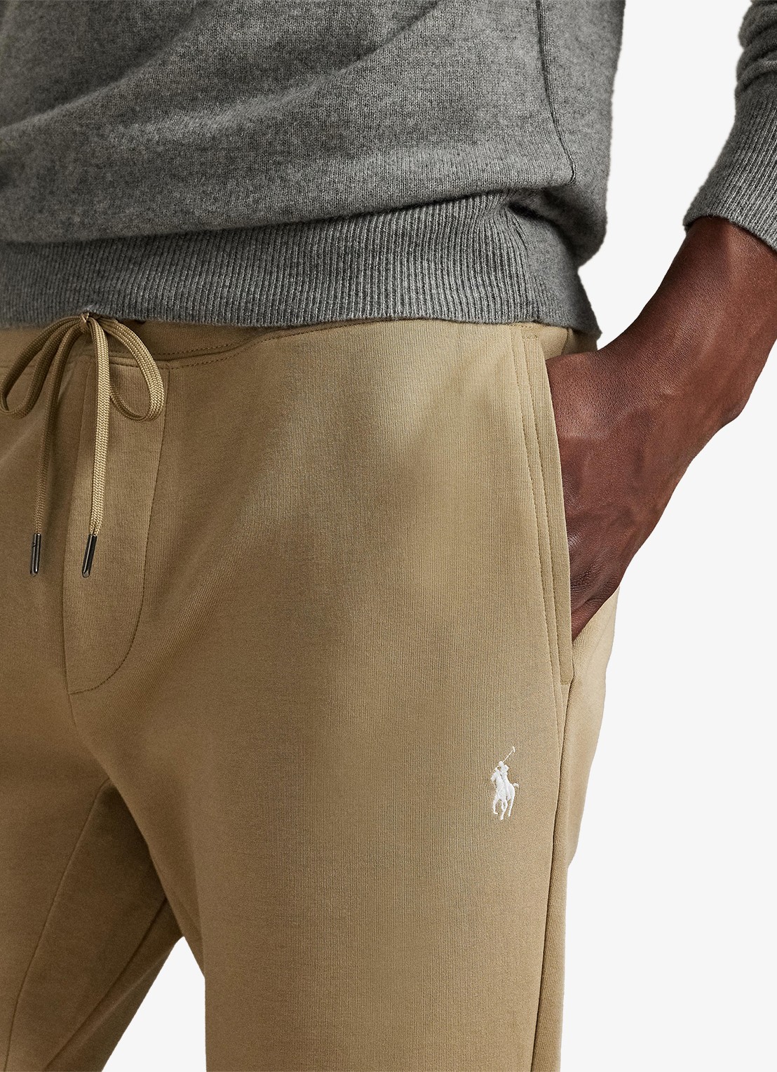 Ralph Lauren Tapered fit joggingbroek met logoborduring - detail 2 surrey tan / tan