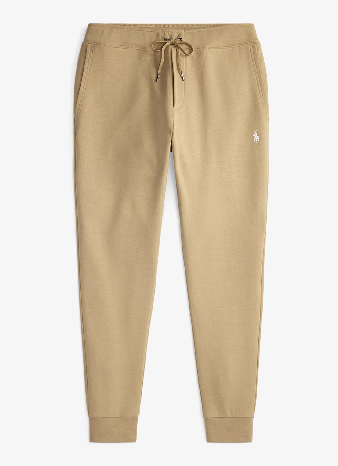 Ralph Lauren Tapered fit joggingbroek met logoborduring - voorkant 3 surrey tan / tan
