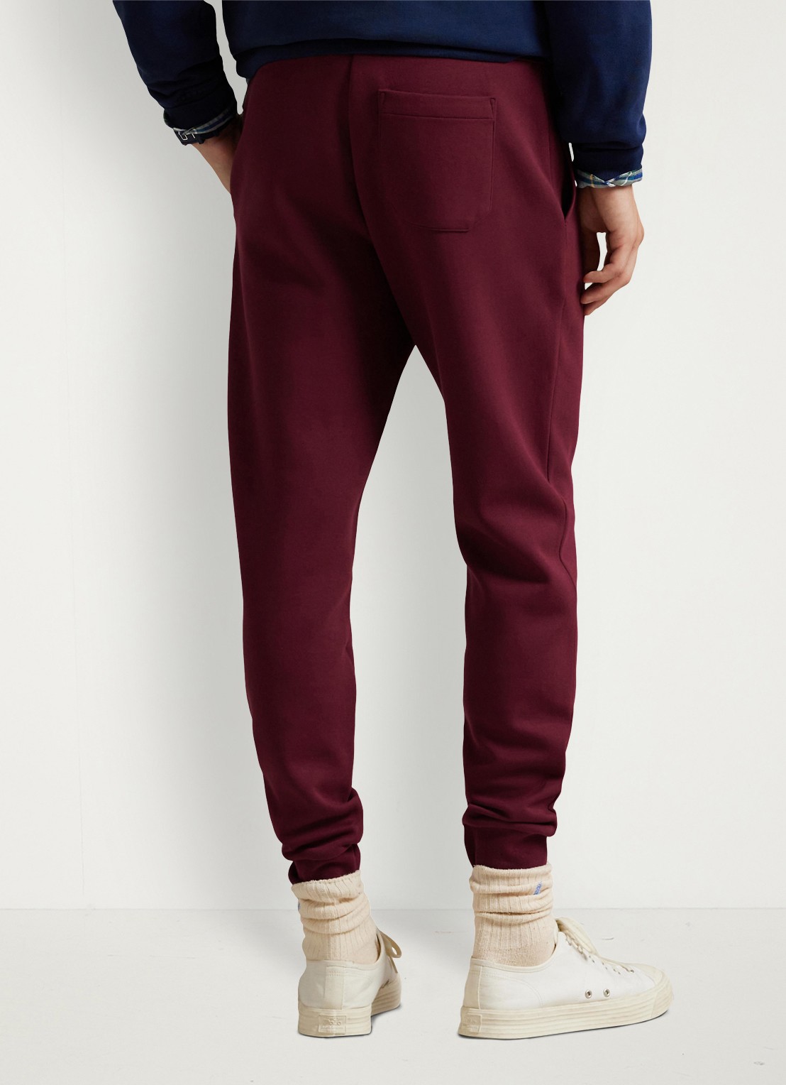 Ralph Lauren Tapered fit joggingbroek met logoborduring - achterkant 3 classic wine / wijnrood