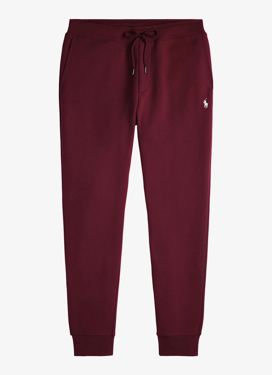 Ralph Lauren Tapered fit joggingbroek met logoborduring - voorkant 4 classic wine / wijnrood