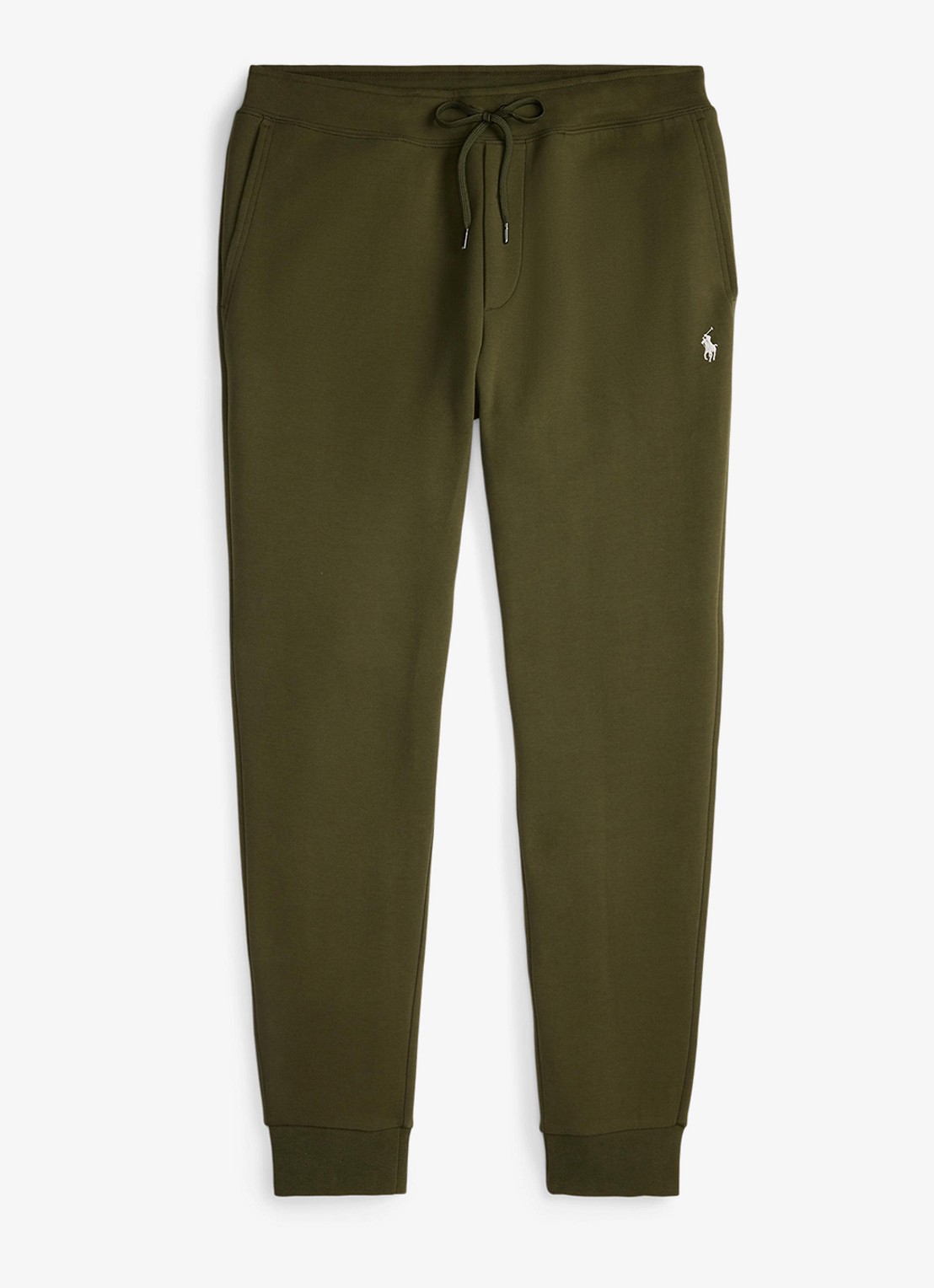 Ralph Lauren Tapered fit joggingbroek met logoborduring - voorkant 3 company olive / olijfgroen