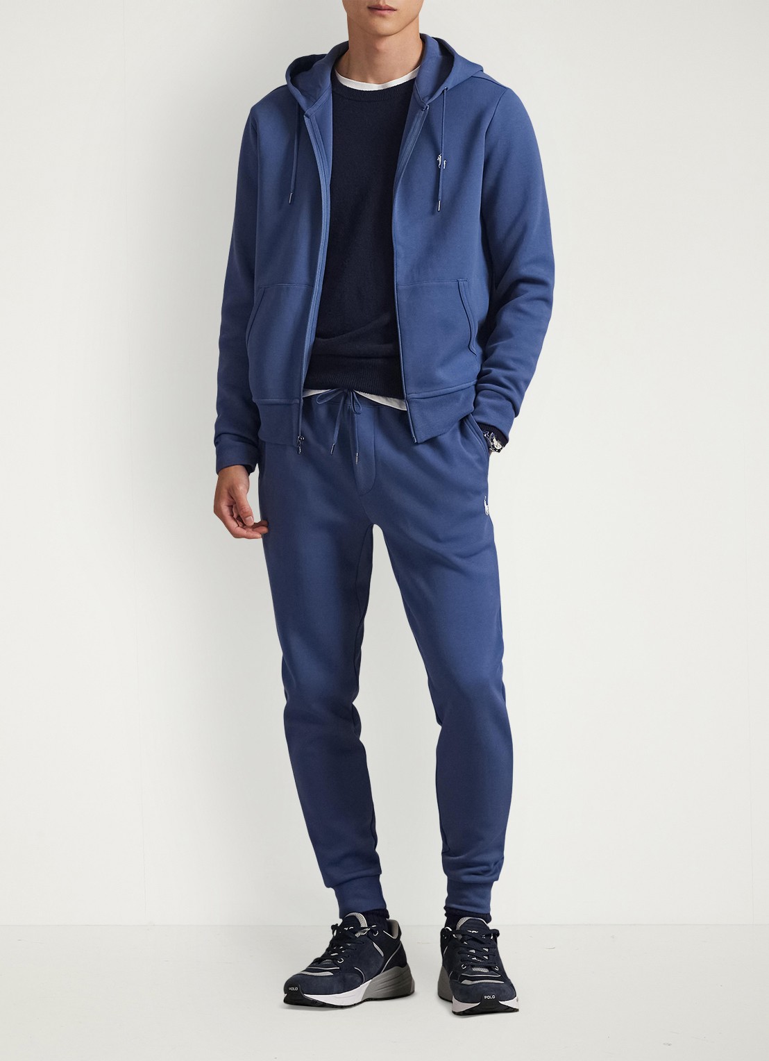 Ralph Lauren Tapered fit joggingbroek met logoborduring - voorkant 5 night navy