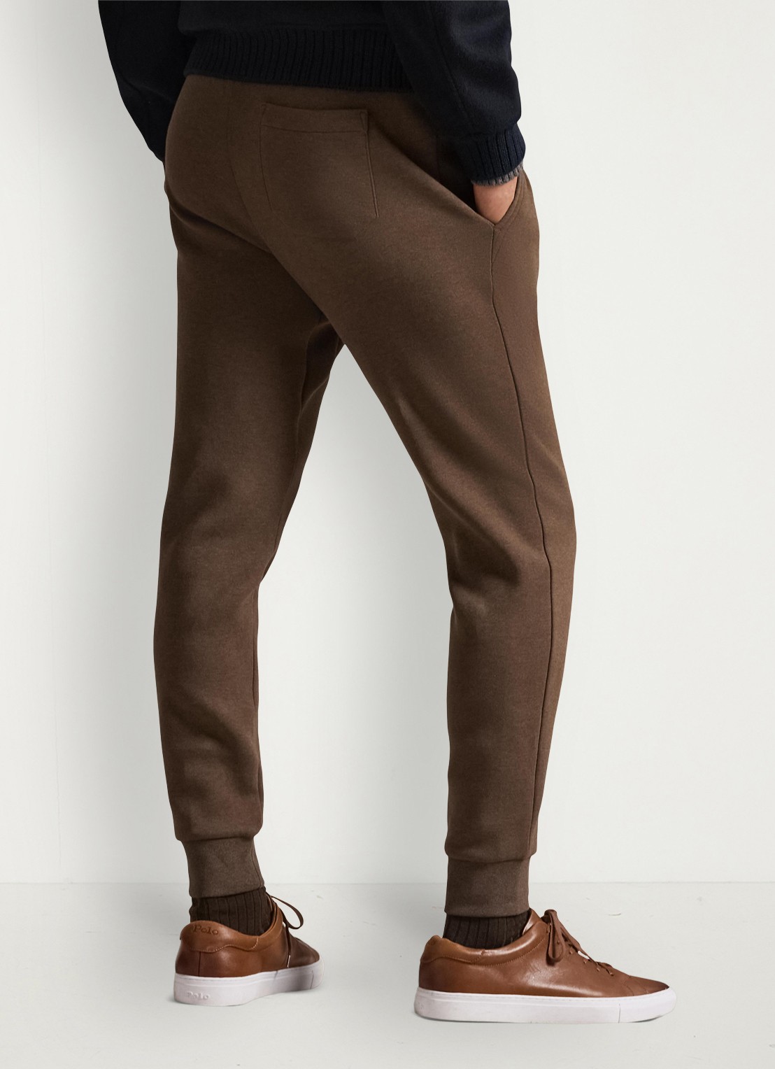 Ralph Lauren Tapered fit joggingbroek met logoborduring - achterkant 5 nutmeg brown hearther