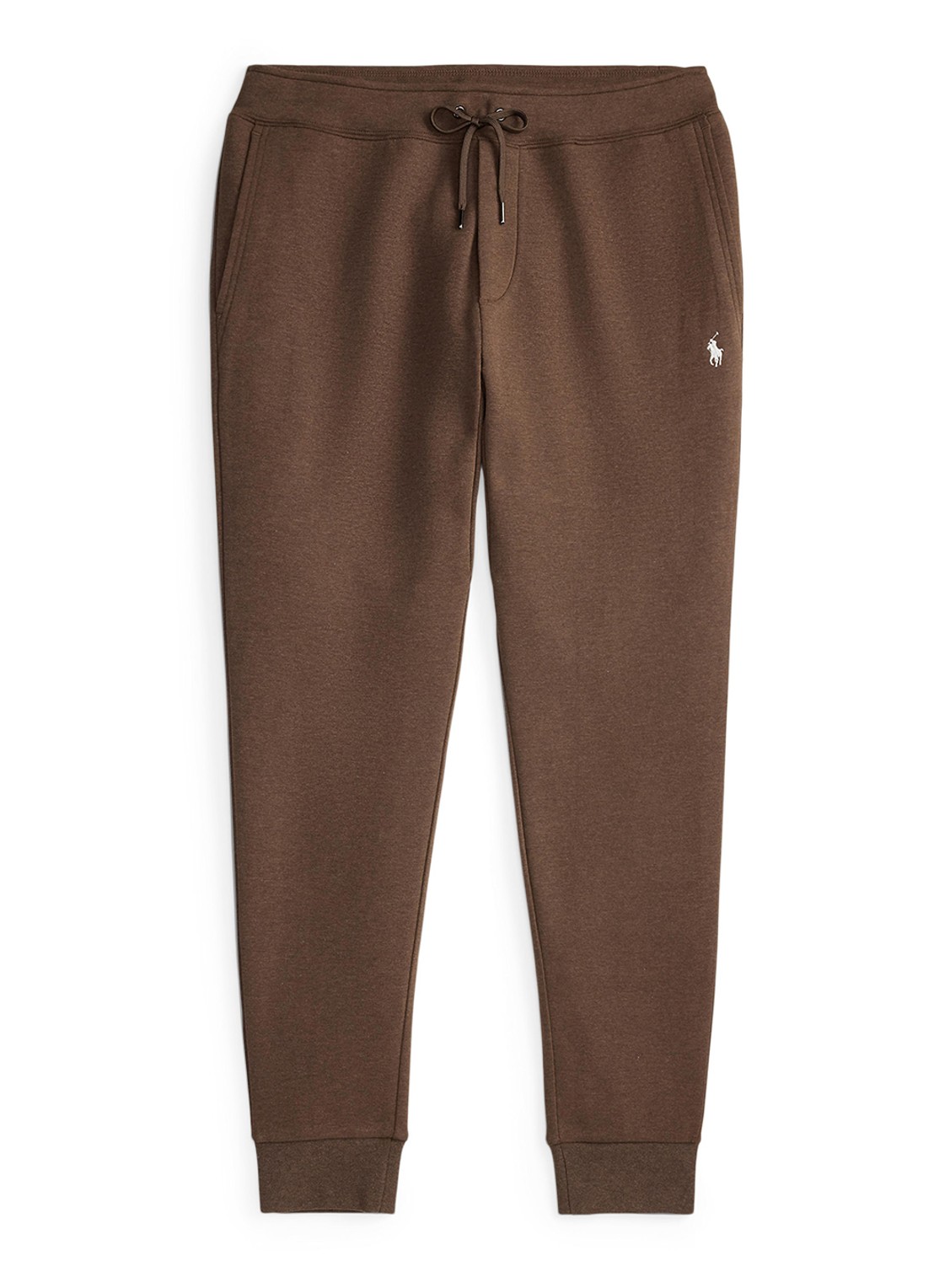 Ralph Lauren Tapered fit joggingbroek met logoborduring - voorkant 3 nutmeg brown hearther