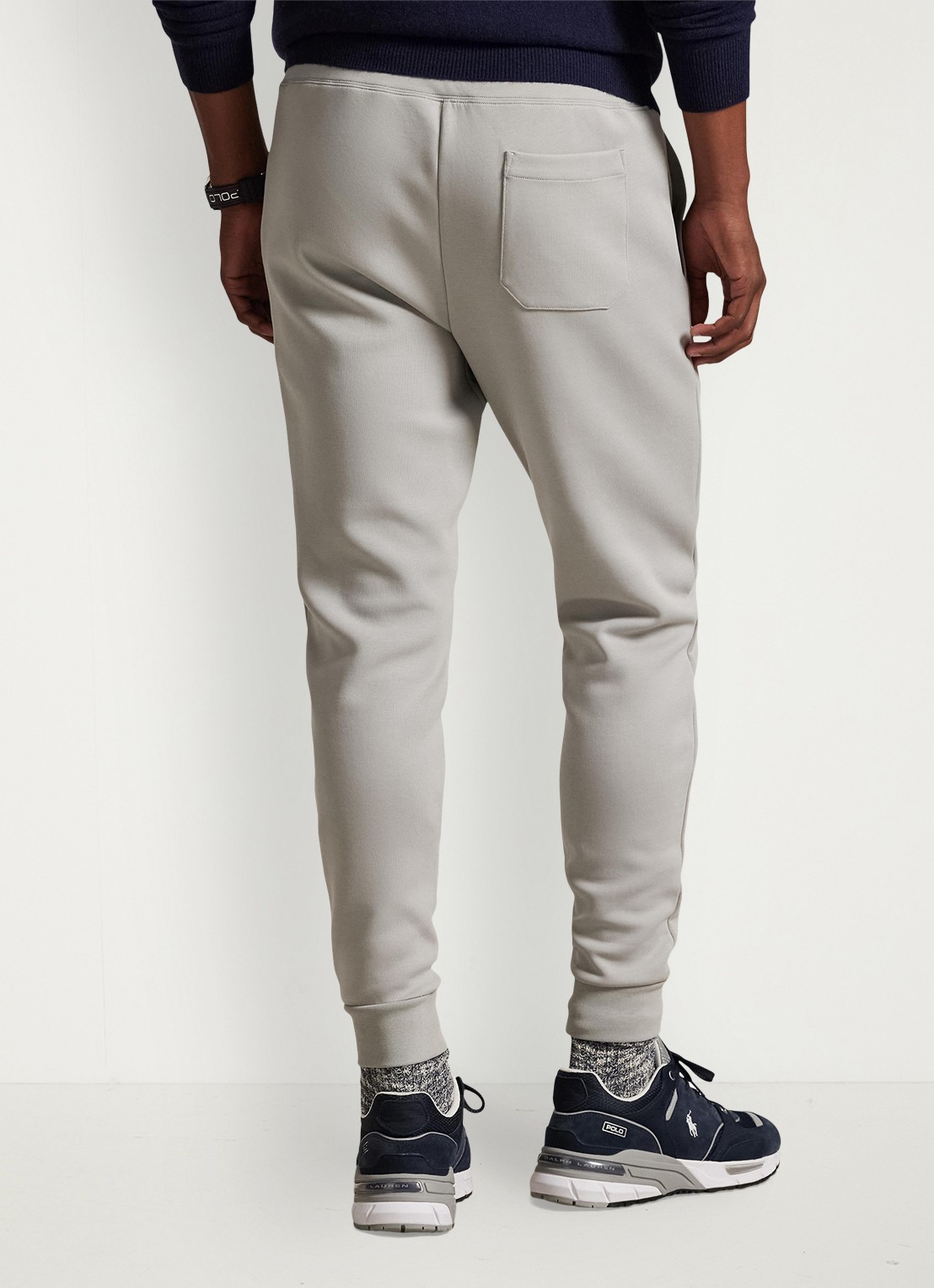 Ralph Lauren Tapered fit joggingbroek met logoborduring - achterkant 3 soft grey