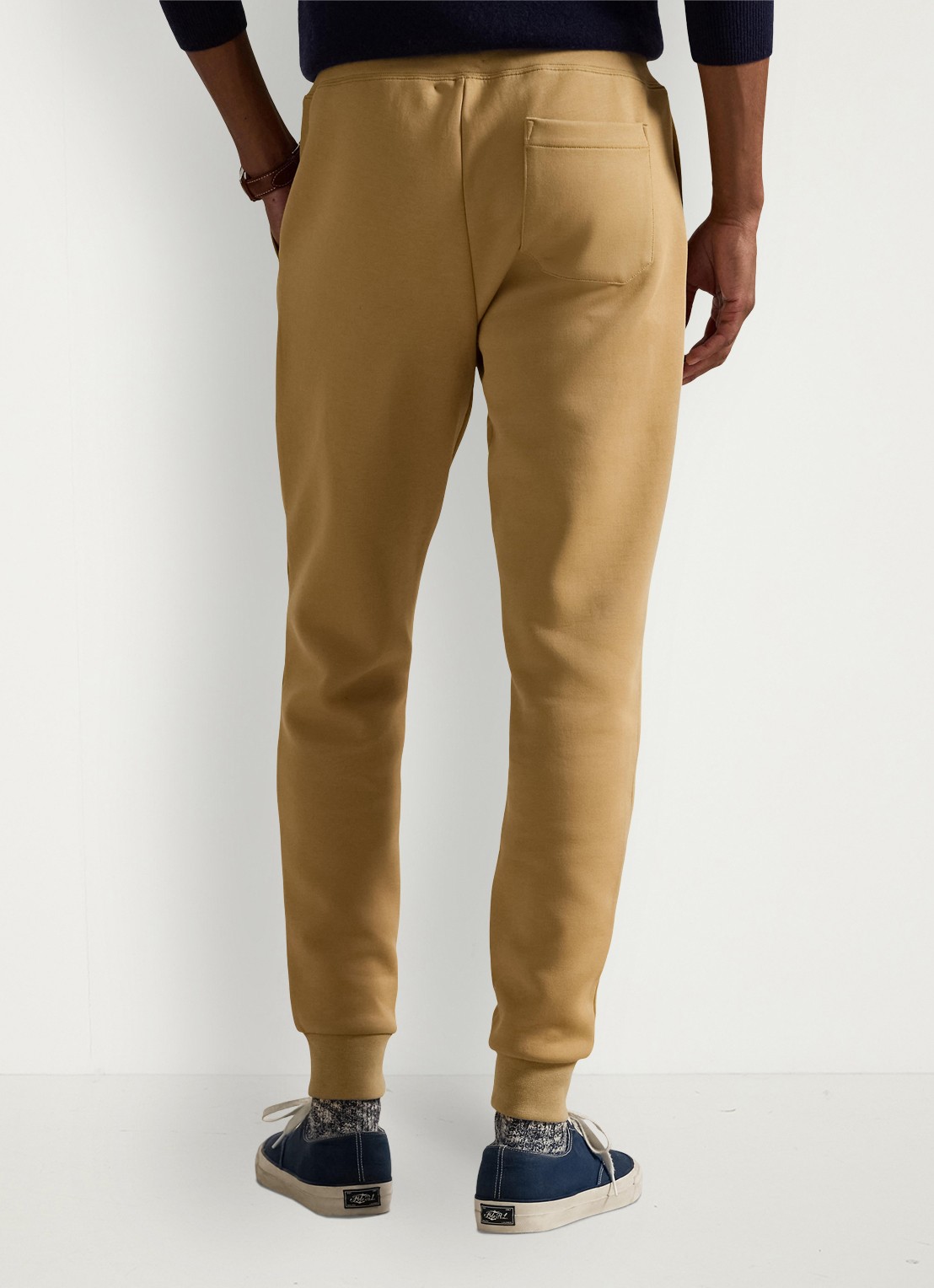 Ralph Lauren Tapered fit joggingbroek met logoborduring - achterkant classic camel
