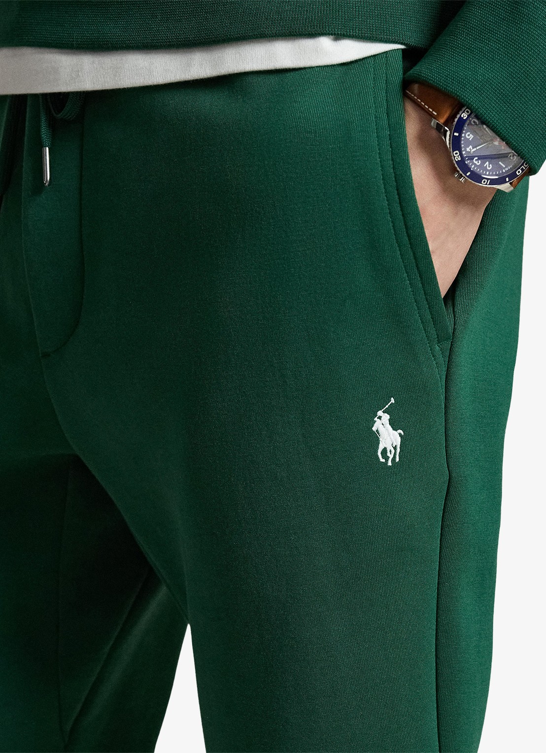 Ralph Lauren Tapered fit joggingbroek met logoborduring - detail 3 new forest