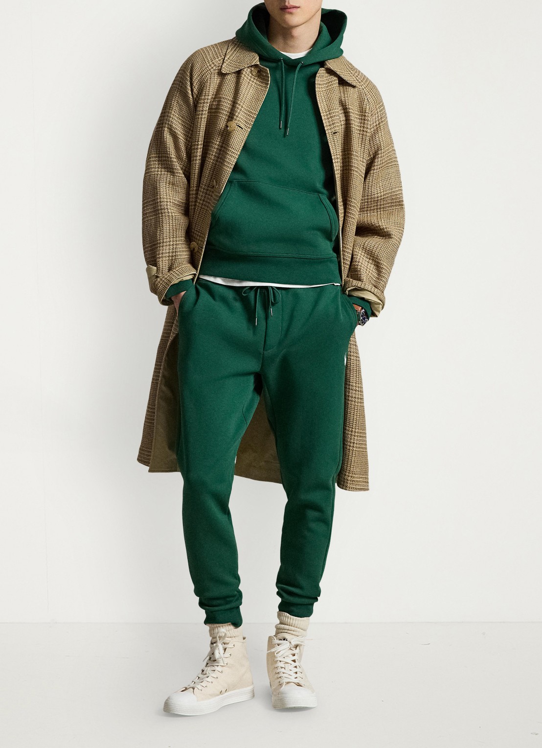 Ralph Lauren Tapered fit joggingbroek met logoborduring - voorkant 5 new forest