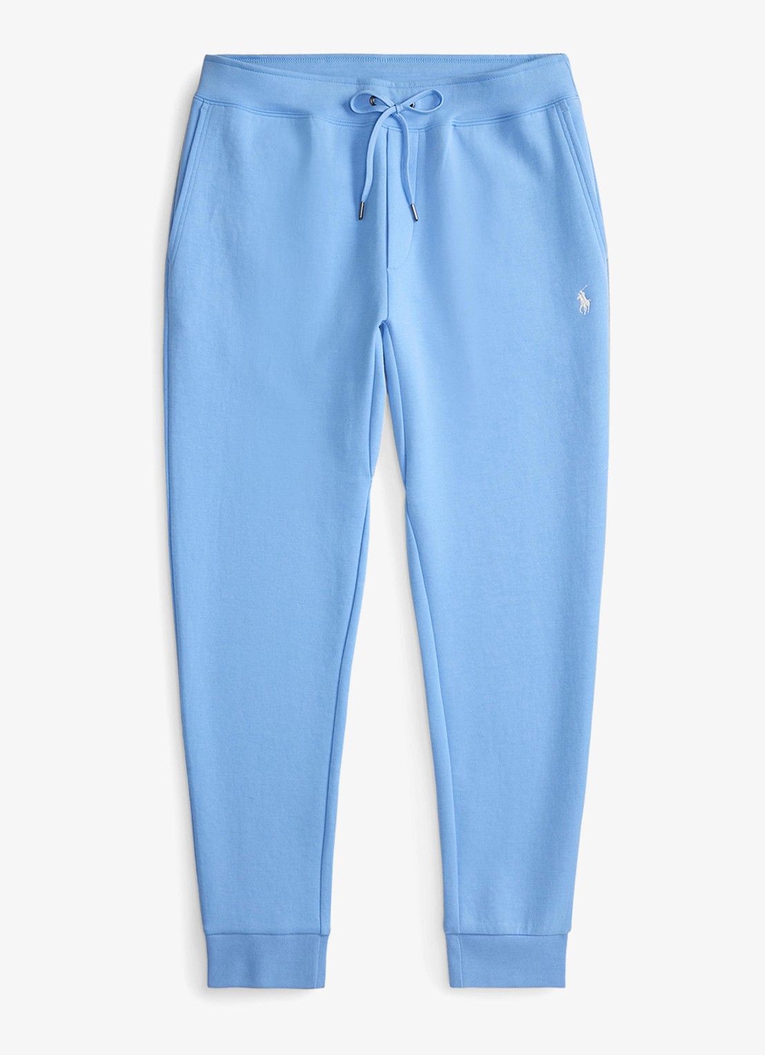 Ralph Lauren Tapered fit joggingbroek met logoborduring - voorkant chatham blue