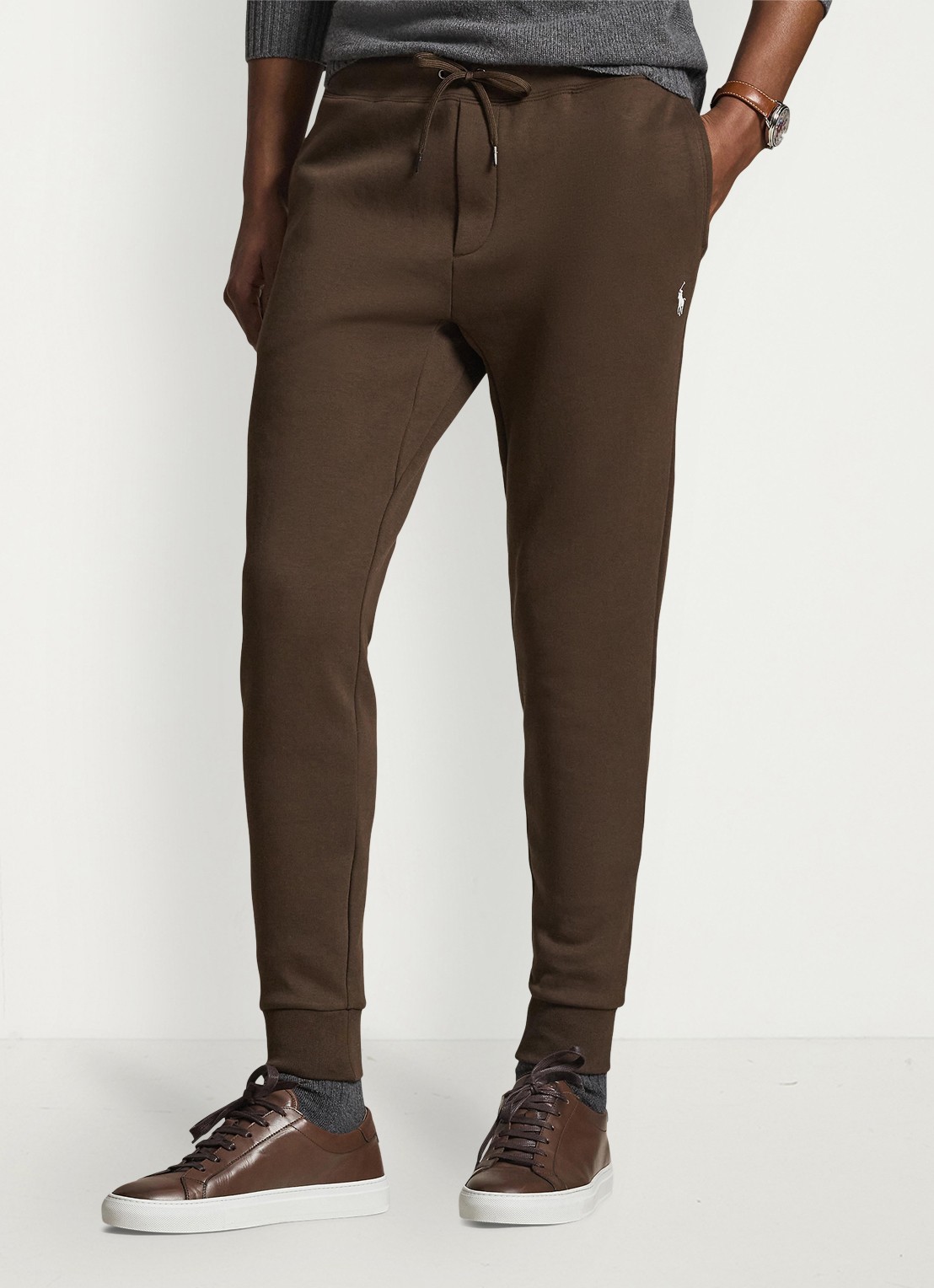 Ralph Lauren Tapered fit joggingbroek met logoborduring - detail 4 nutmeg brown
