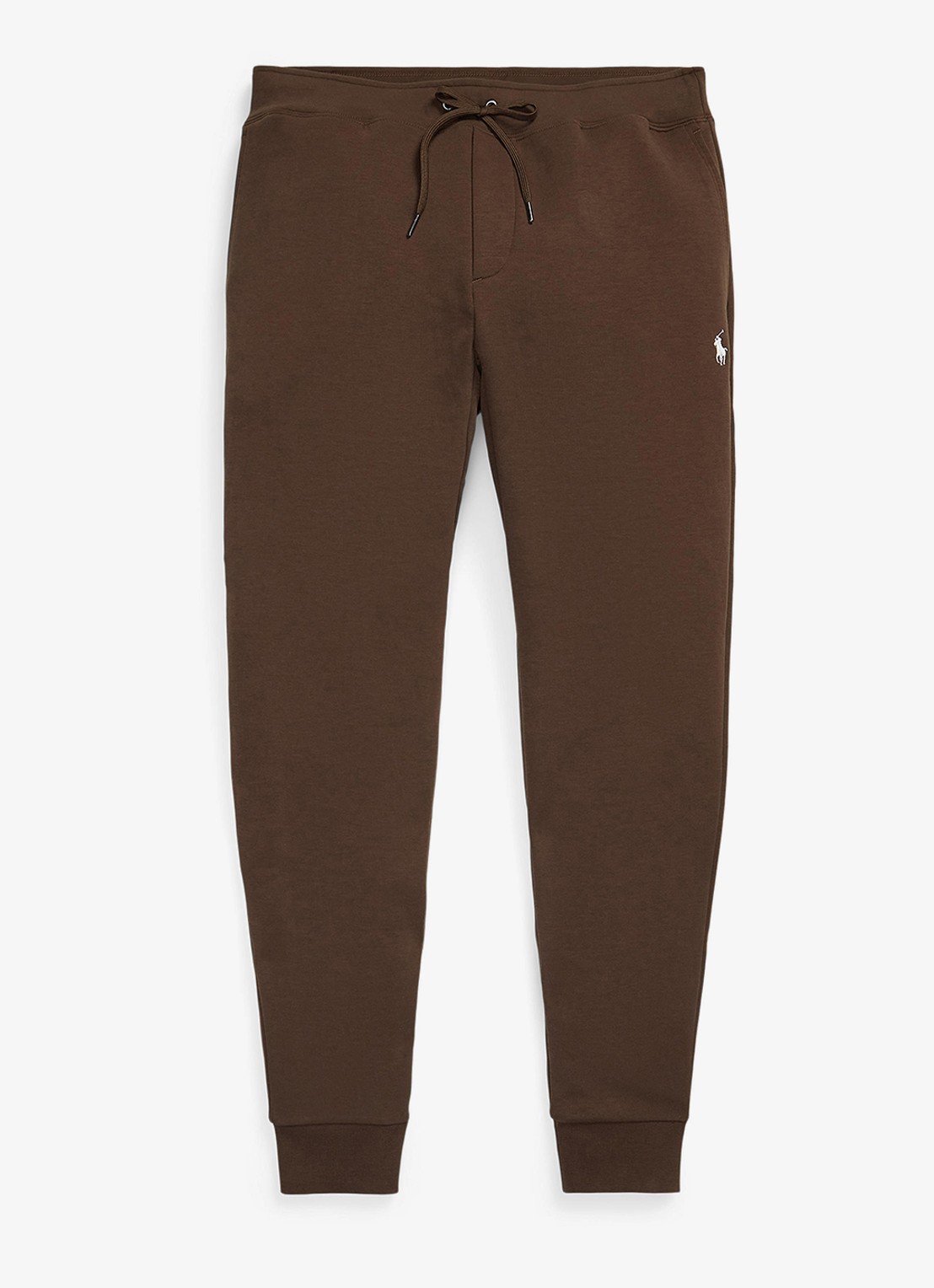 Ralph Lauren Tapered fit joggingbroek met logoborduring - voorkant nutmeg brown