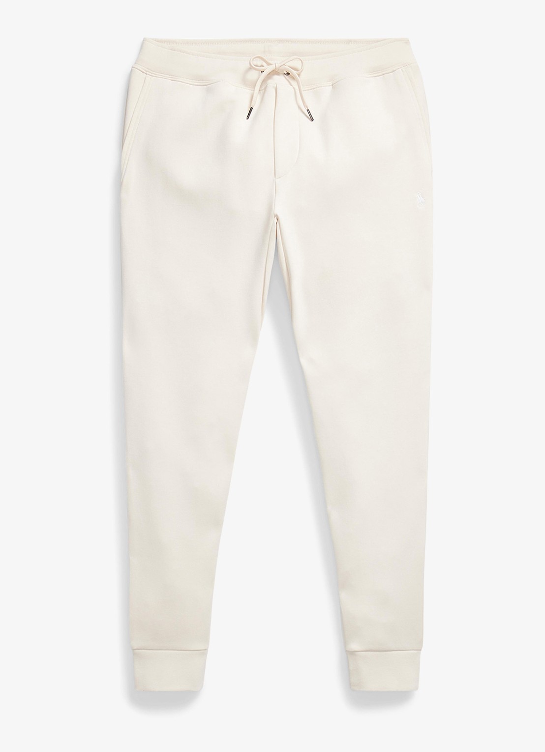 Ralph Lauren Tapered fit joggingbroek met logoborduring - voorkant 3 guide cream / beige