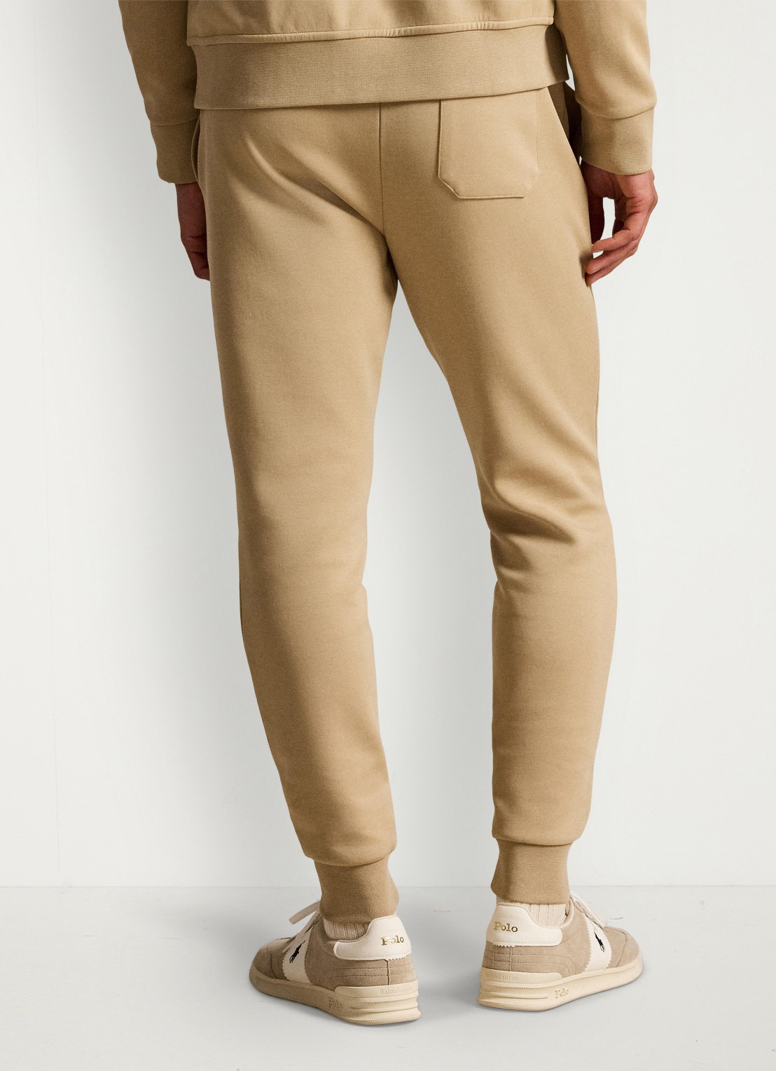 Ralph Lauren Tapered fit joggingbroek met logoborduring - achterkant 3 vintage khaki / khaki