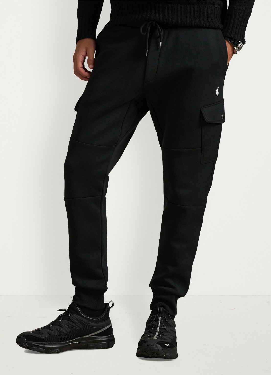 Ralph Lauren Tapered fit joggingbroek met steekzakken - detail 2 polo black / zwart