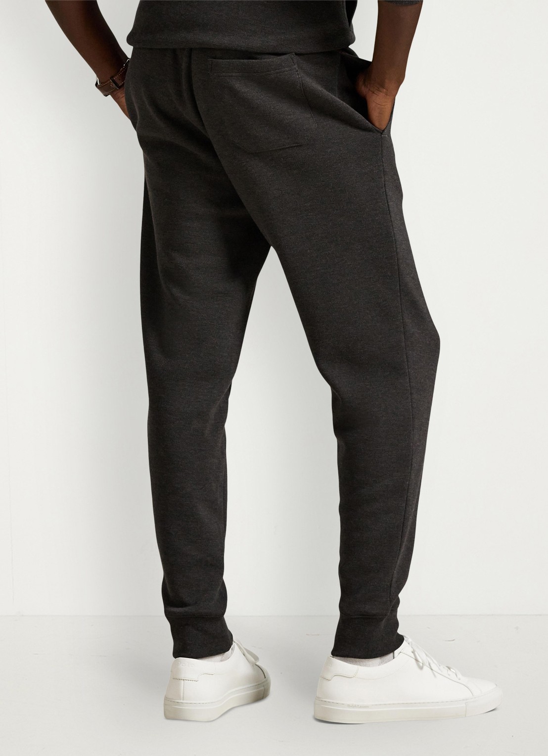 Ralph Lauren Tapered fit joggingbroek met steekzakken - achterkant dark charcoal / donkergrijs