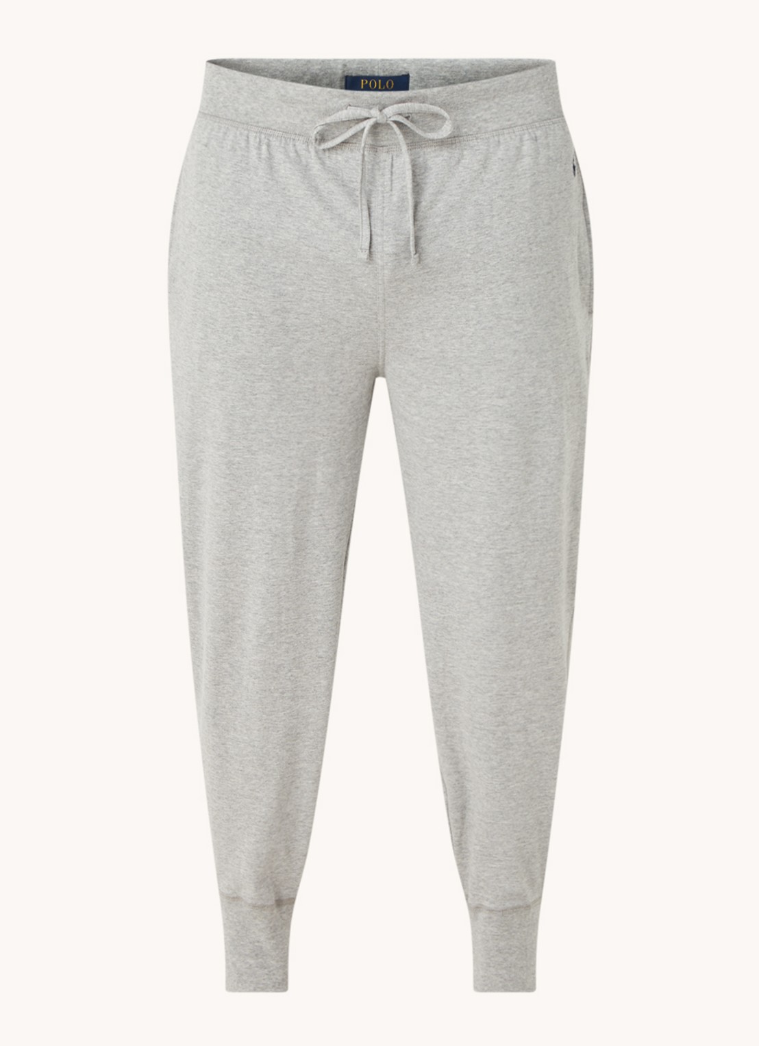 Ralph Lauren Tapered fit loungebroek met steekzakken en logo - voorkant grijs