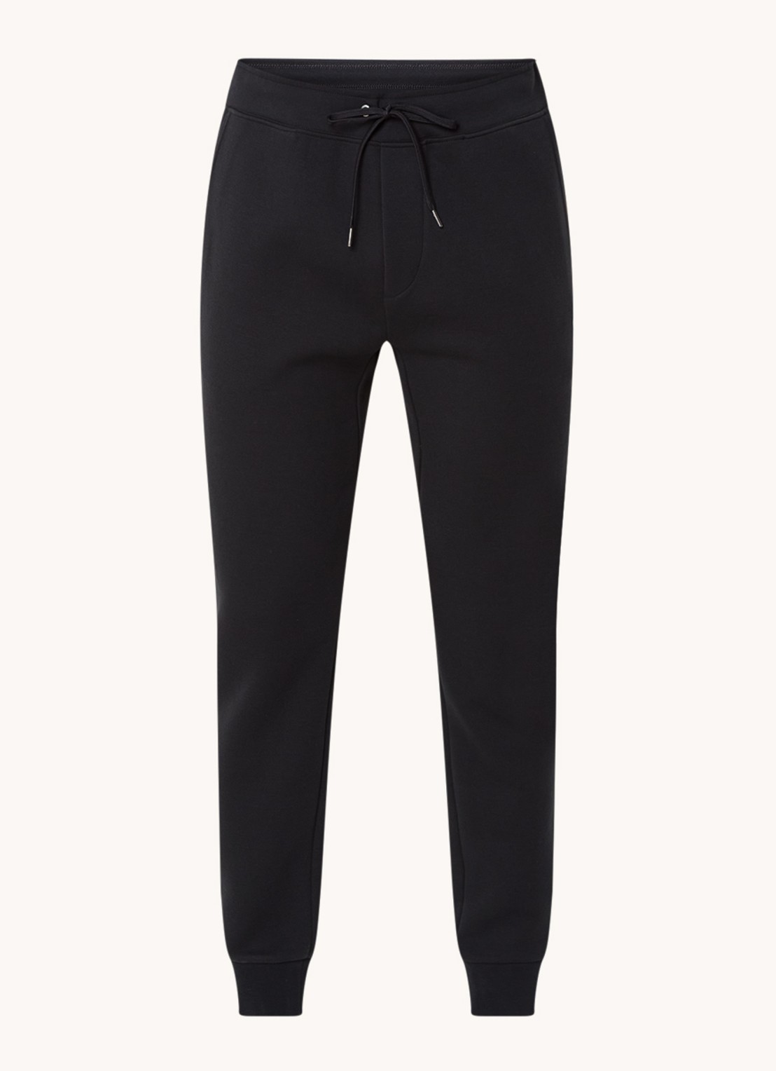 Ralph Lauren Tapered joggingbroek met logo - voorkant 9 polo black / zwart