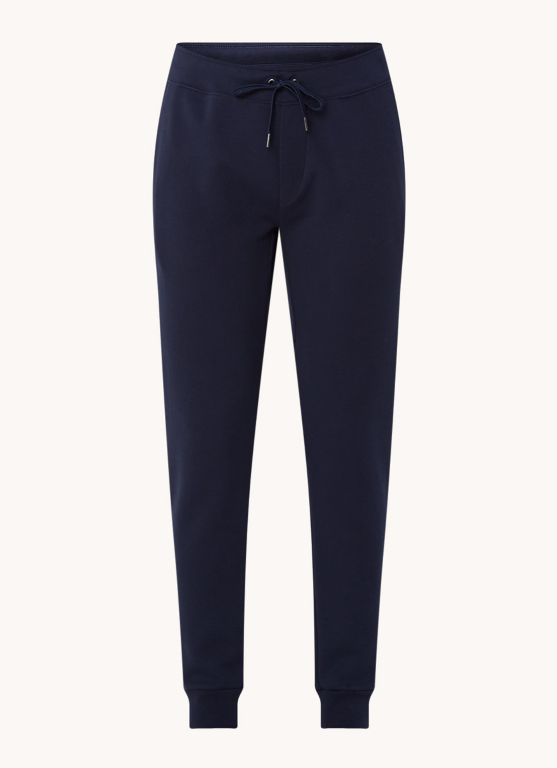 Ralph Lauren Tapered joggingbroek met logo - voorkant aviator navy / donkerblauw