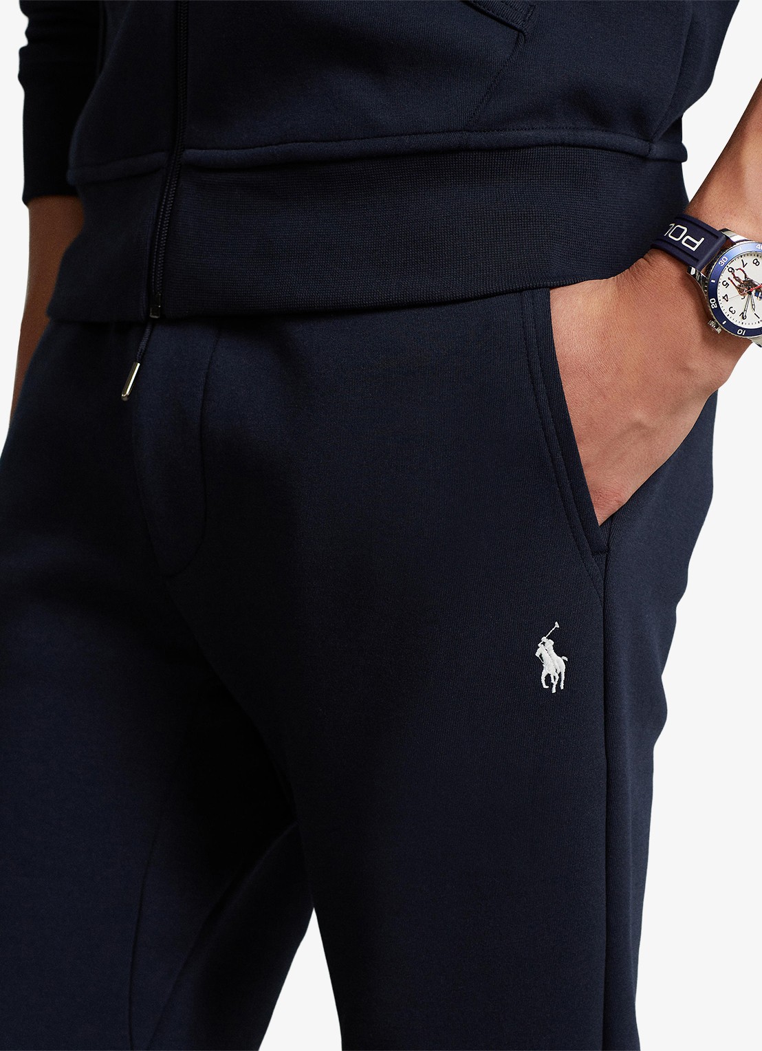Ralph Lauren Tapered joggingbroek met logo - detail 9 aviator navy / donkerblauw