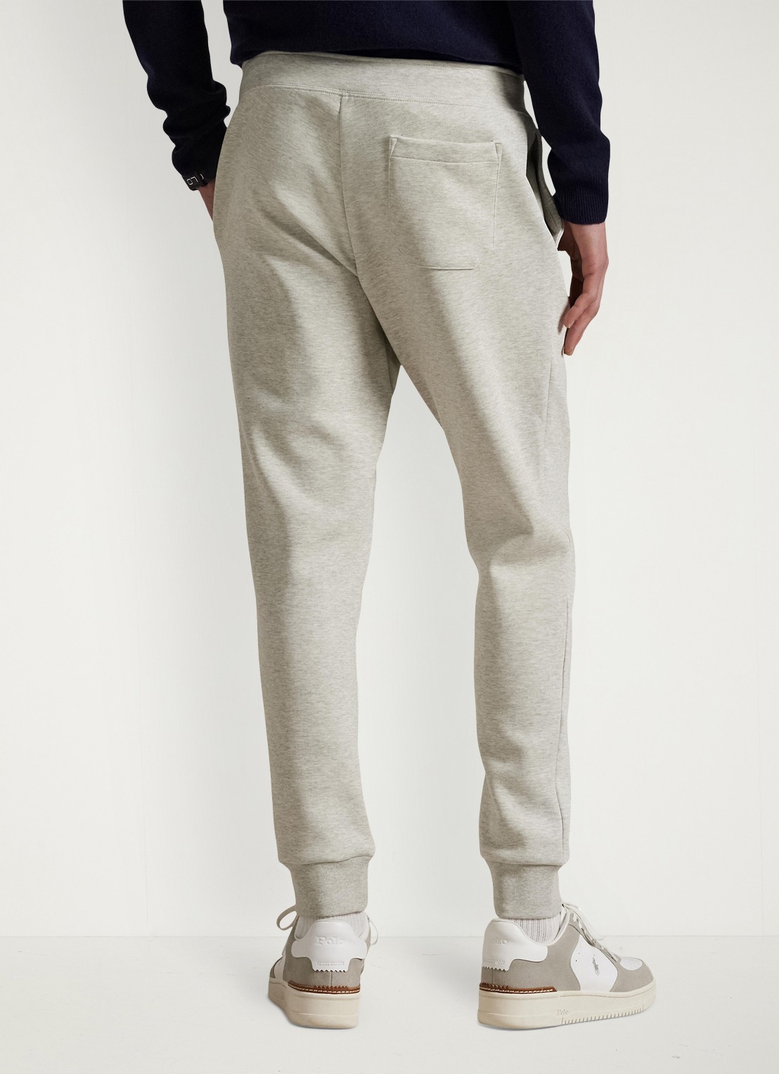 Ralph Lauren Tapered joggingbroek met logo - achterkant 5 lt sport heather / grijsmele